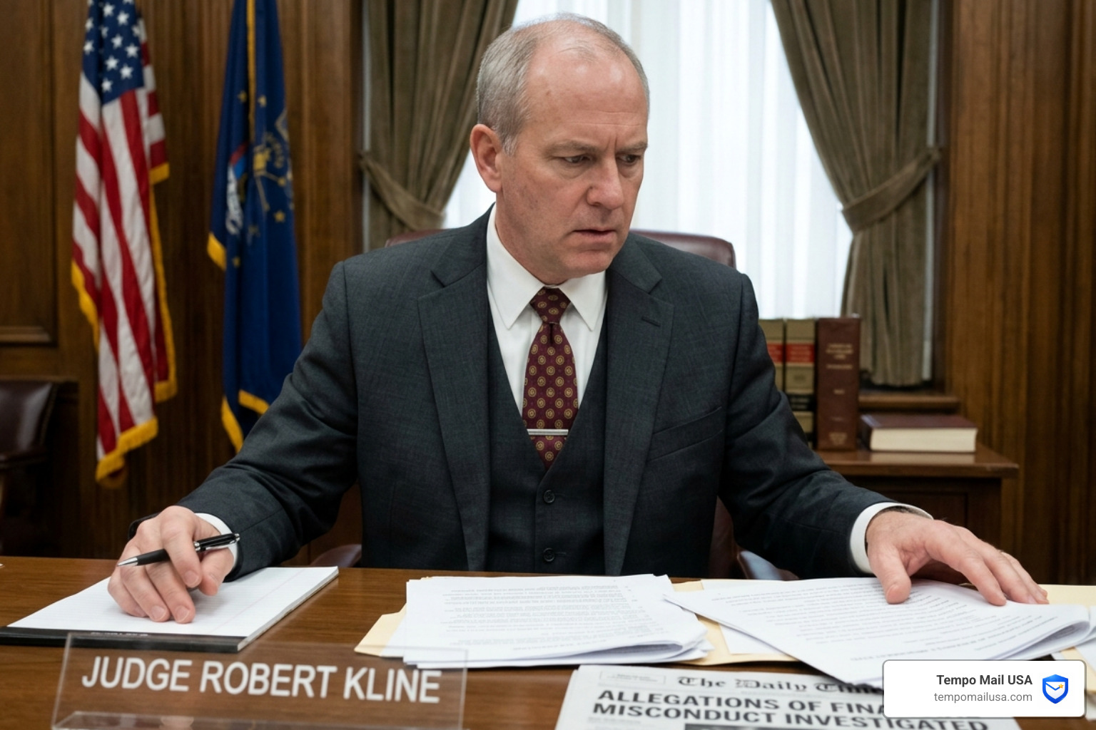 Digital insurance policy document on a screen - judge robert kline scam