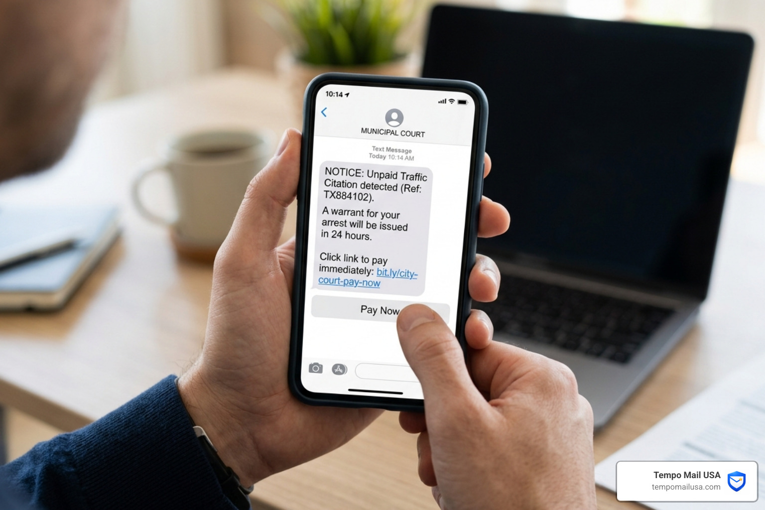 Secure data firewall blocking malicious traffic - traffic citation text scam Secure data firewall blocking malicious traffic - traffic citation text scam