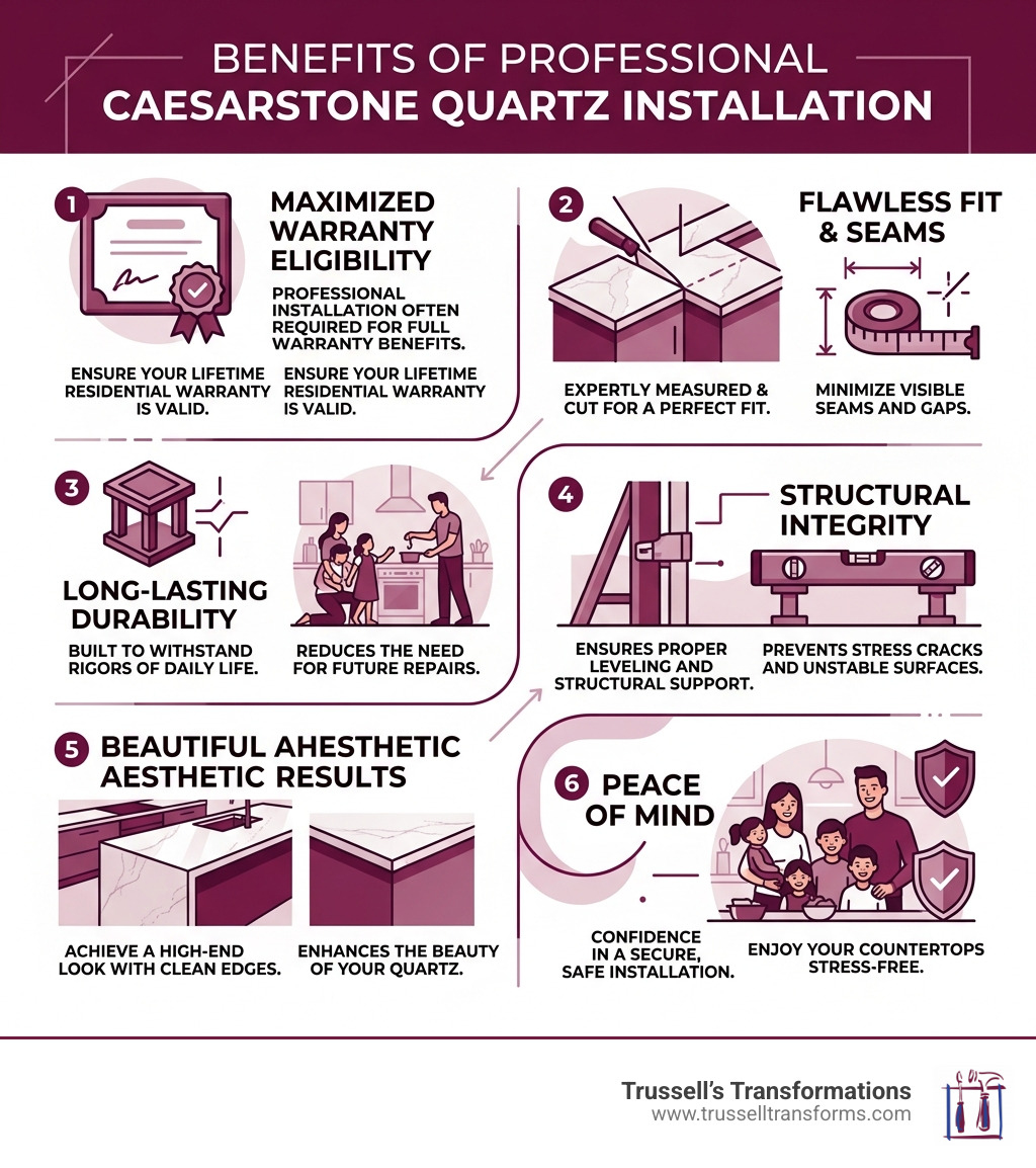 Benefits Of Professional Caesarstone Quartz Installation Infographic - Caesarstone Installation Infographic Benefits Of Professional Caesarstone Quartz Installation Infographic - Caesarstone Installation Infographic