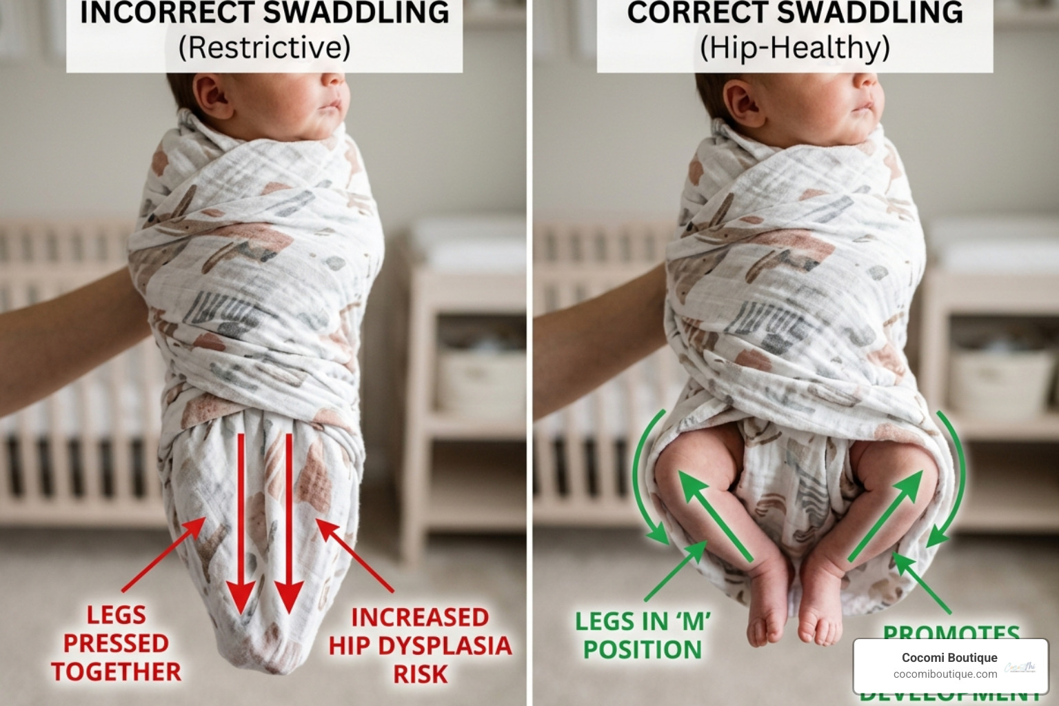 correct hip-healthy swaddling vs restrictive wrapping - safest swaddle blanket correct hip-healthy swaddling vs restrictive wrapping - safest swaddle blanket