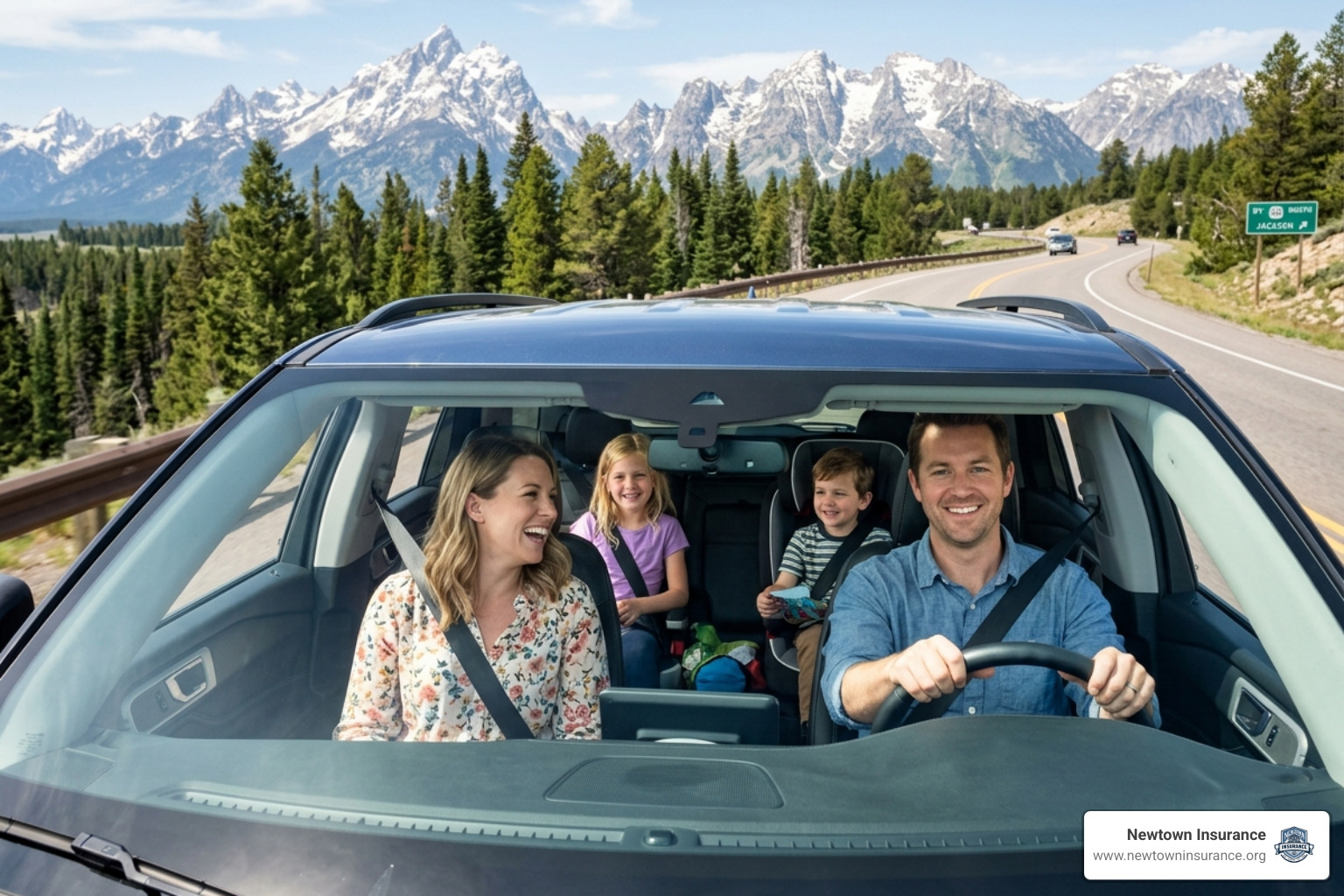 Family driving a rental SUV on vacation with Auto-Owners coverage - auto owners insurance rental car coverage