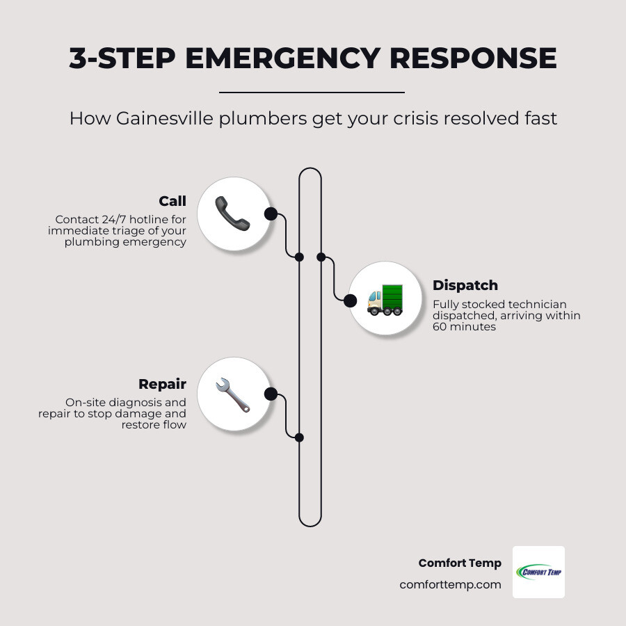 3-step emergency plumbing response process: call, dispatch, and repair with response times - 24 hour plumber gainesville 3-step emergency plumbing response process: call, dispatch, and repair with response times - 24 hour plumber gainesville