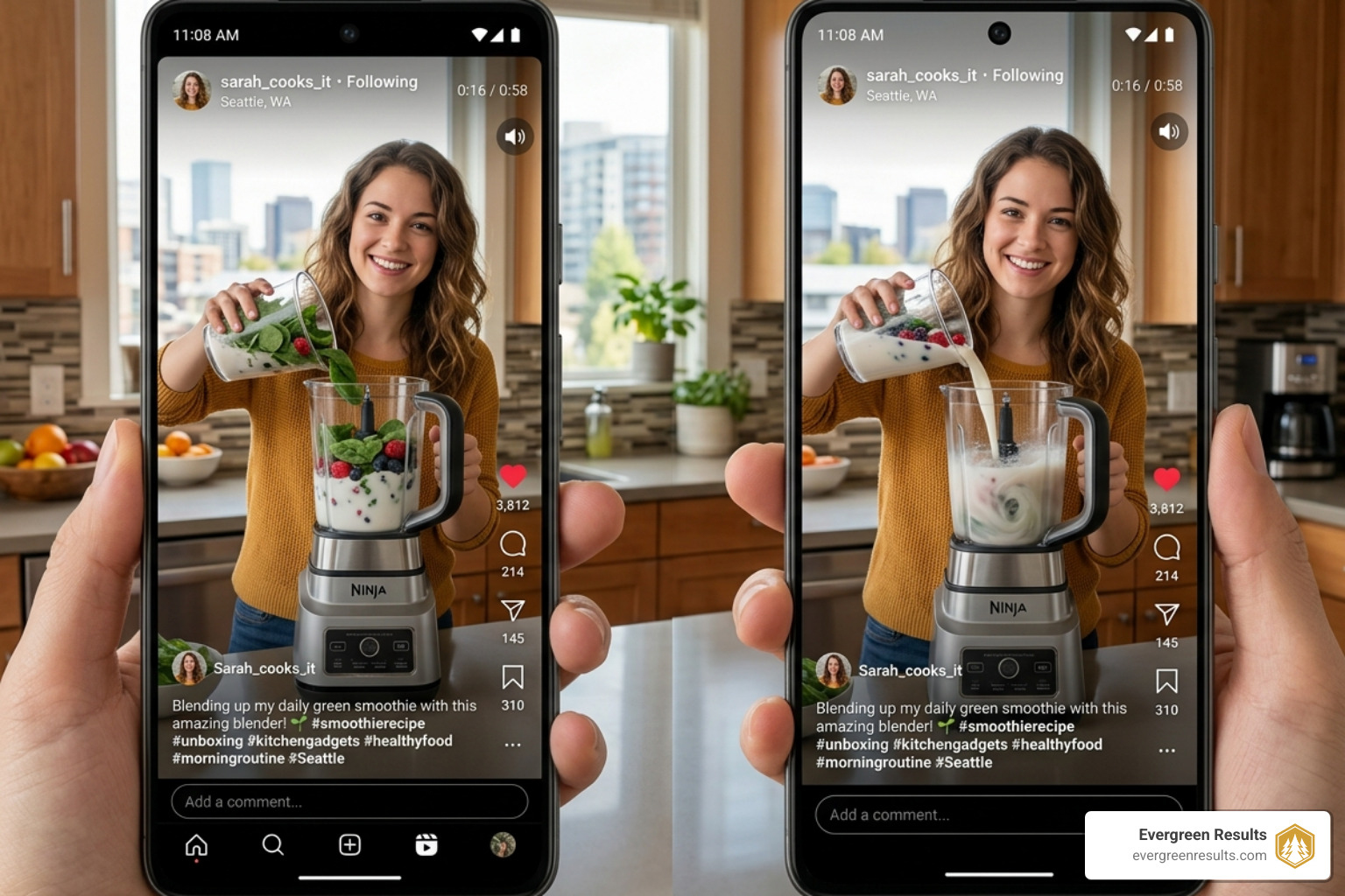 Instagram Reel showcasing a product in use - ugc in social media