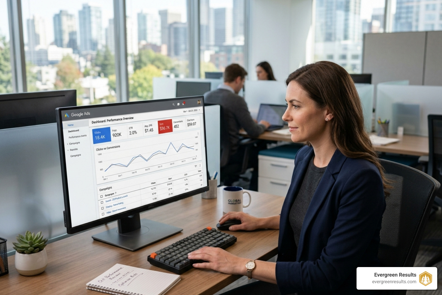 Google Ads dashboard and analytics - digital marketing online advertising