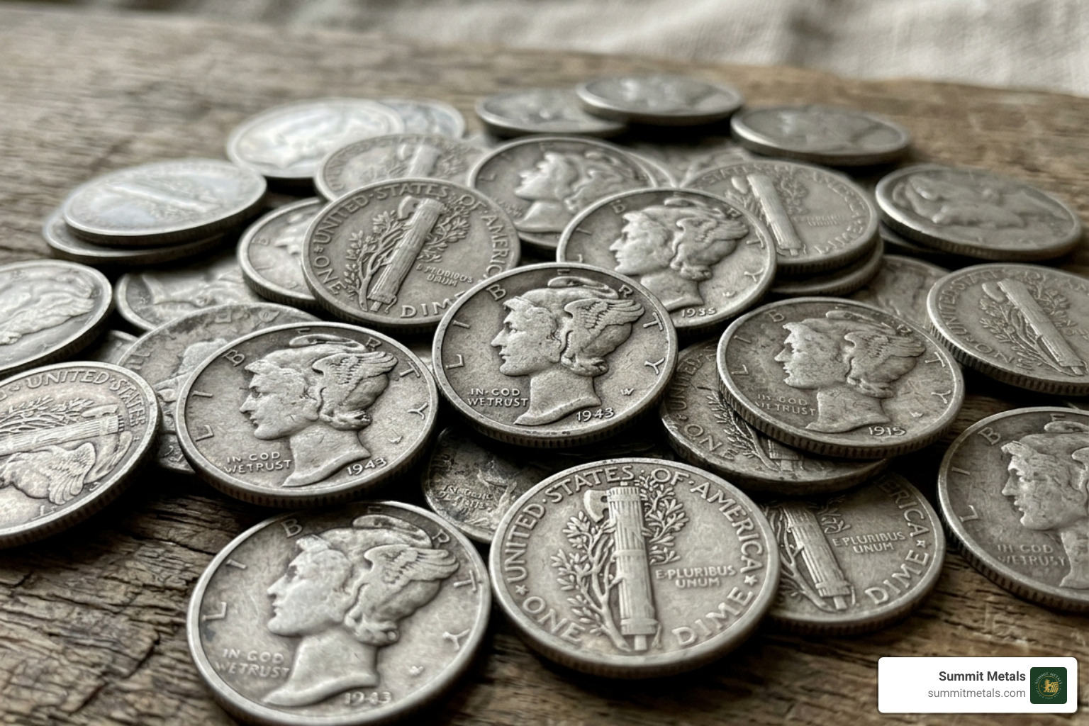 junk silver mercury dimes pile of circulated coins - junk silver mercury dimes junk silver mercury dimes pile of circulated coins - junk silver mercury dimes