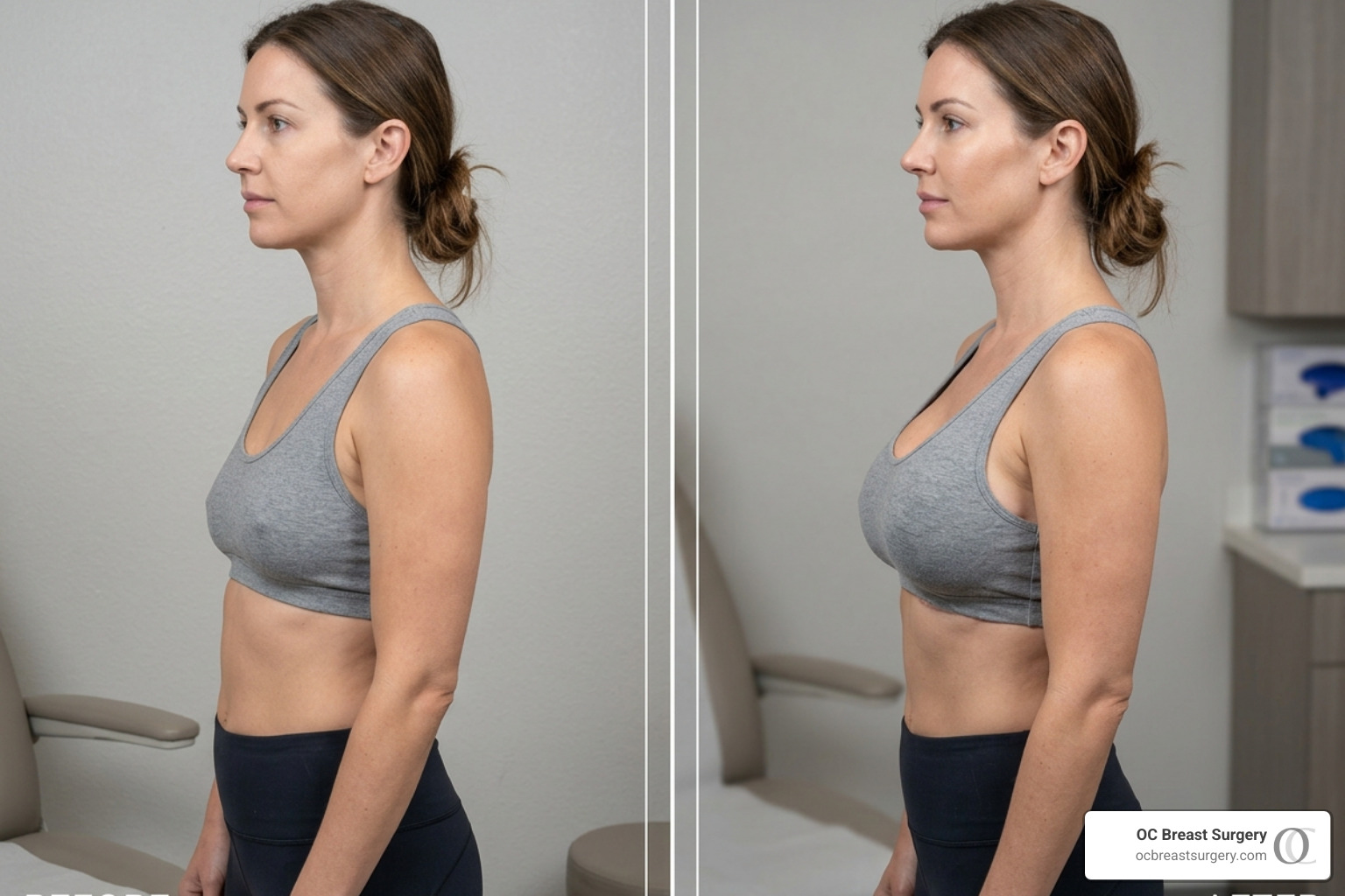 Before and after silicone vs saline breast augmentation results in Newport Beach, CA - silicone vs saline breast implants Before and after silicone vs saline breast augmentation results in Newport Beach, CA - silicone vs saline breast implants