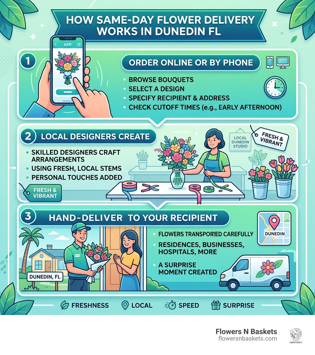 How same-day flower delivery works in Dunedin FL: order, design, hand-deliver - dunedin florist same day delivery How same-day flower delivery works in Dunedin FL: order, design, hand-deliver - dunedin florist same day delivery
