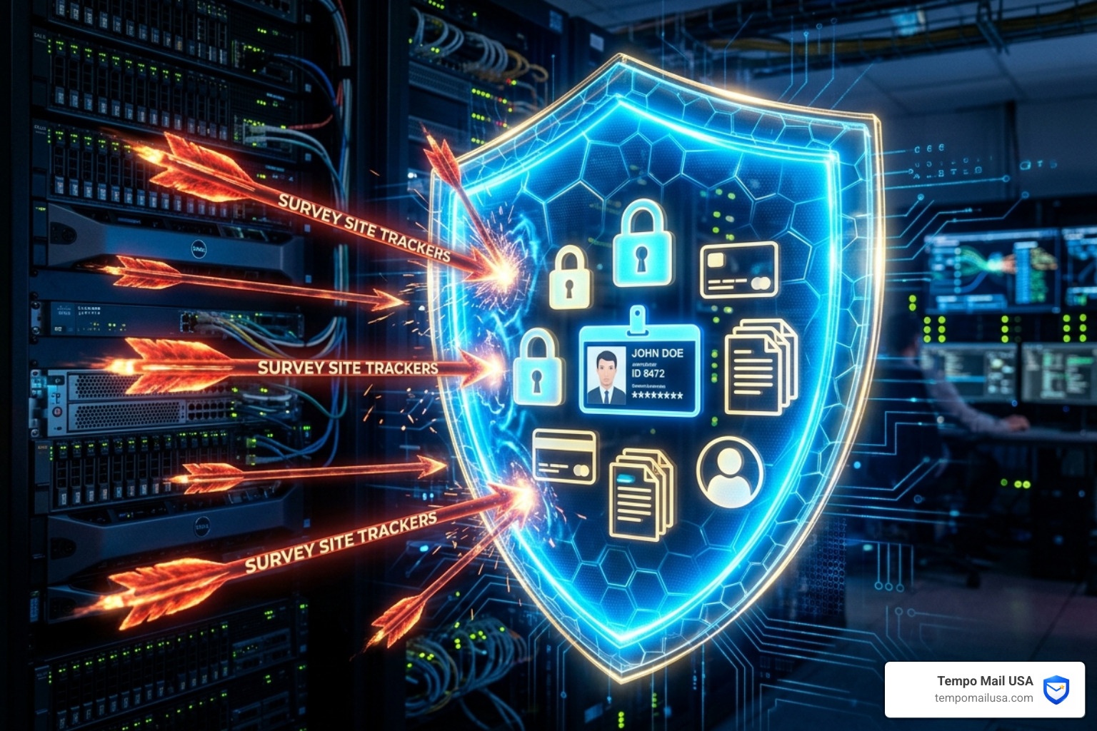 Secure digital identity firewall protecting PII from survey site trackers - survey world scam