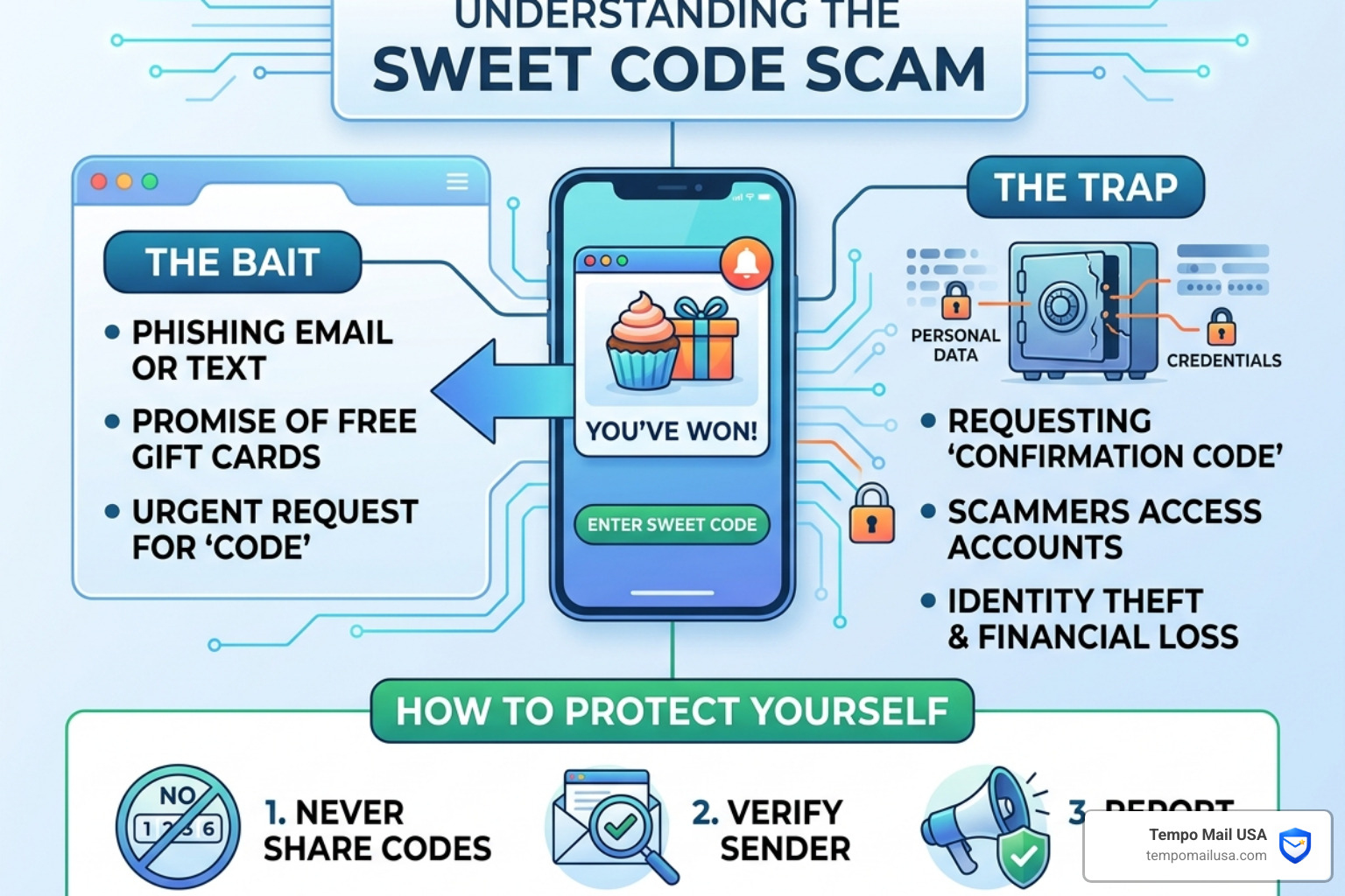 suspicious website interface with hidden contact details and generic stock photos - the sweet code scam