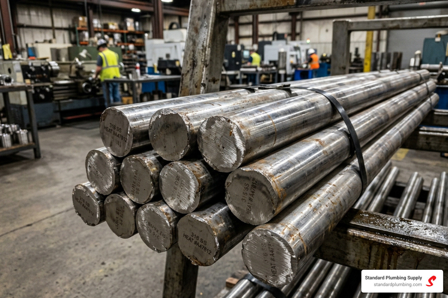 Raw 316 stainless steel material used for manufacturing high-quality industrial pipe fittings - 316 pipe fittings