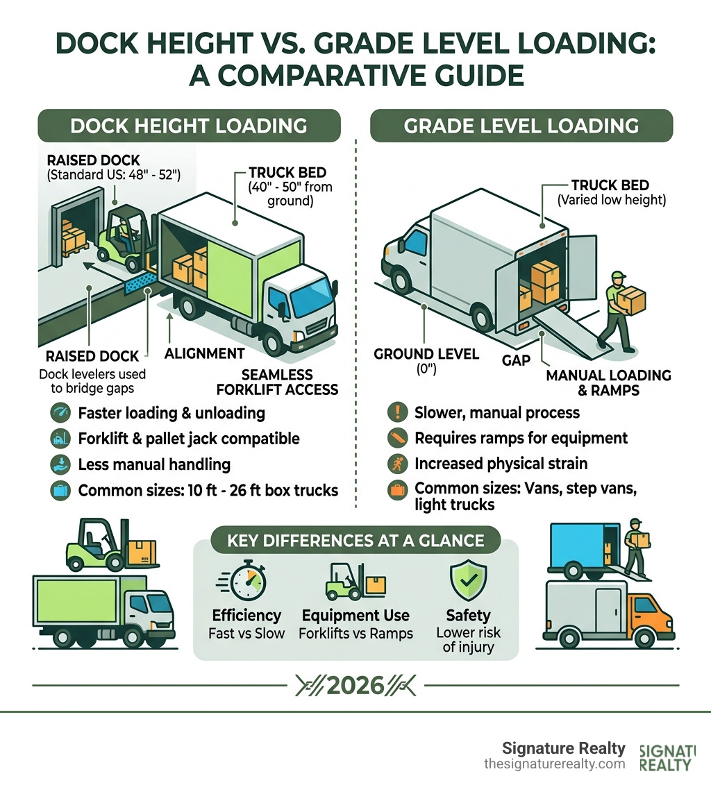 dock height vs grade level loading infographic comparing bed heights truck types and dock standards - what is dock height dock height vs grade level loading infographic comparing bed heights truck types and dock standards - what is dock height