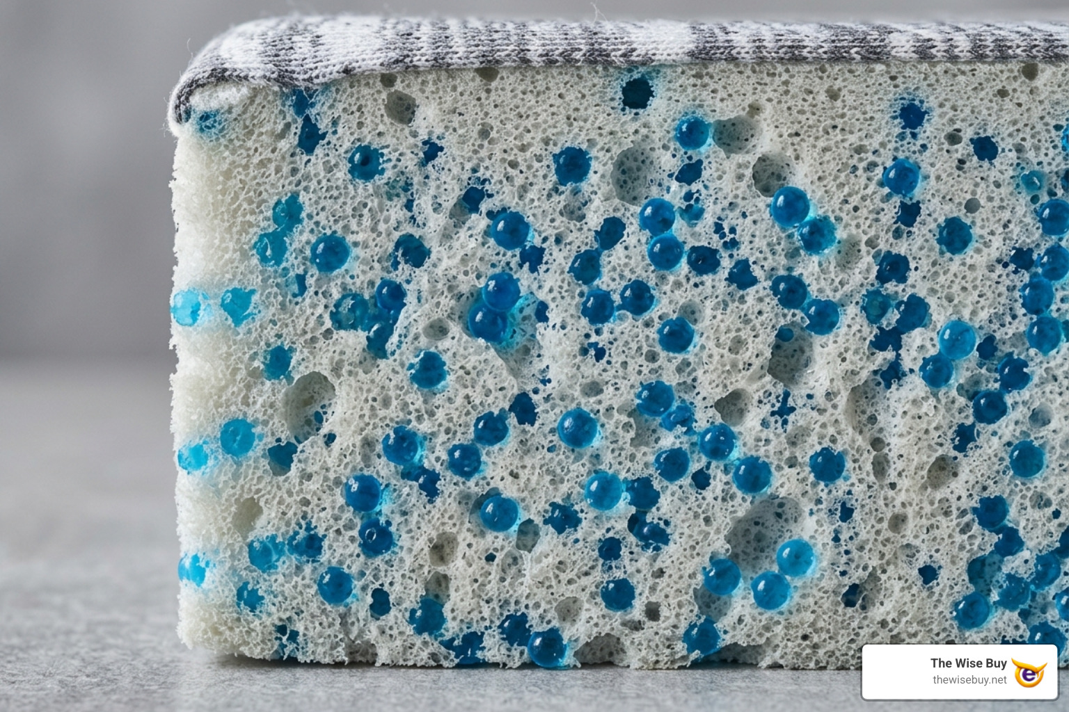 A cross-section of gel-infused memory foam showing the cooling beads - 2 cooling mattress topper A cross-section of gel-infused memory foam showing the cooling beads - 2 cooling mattress topper