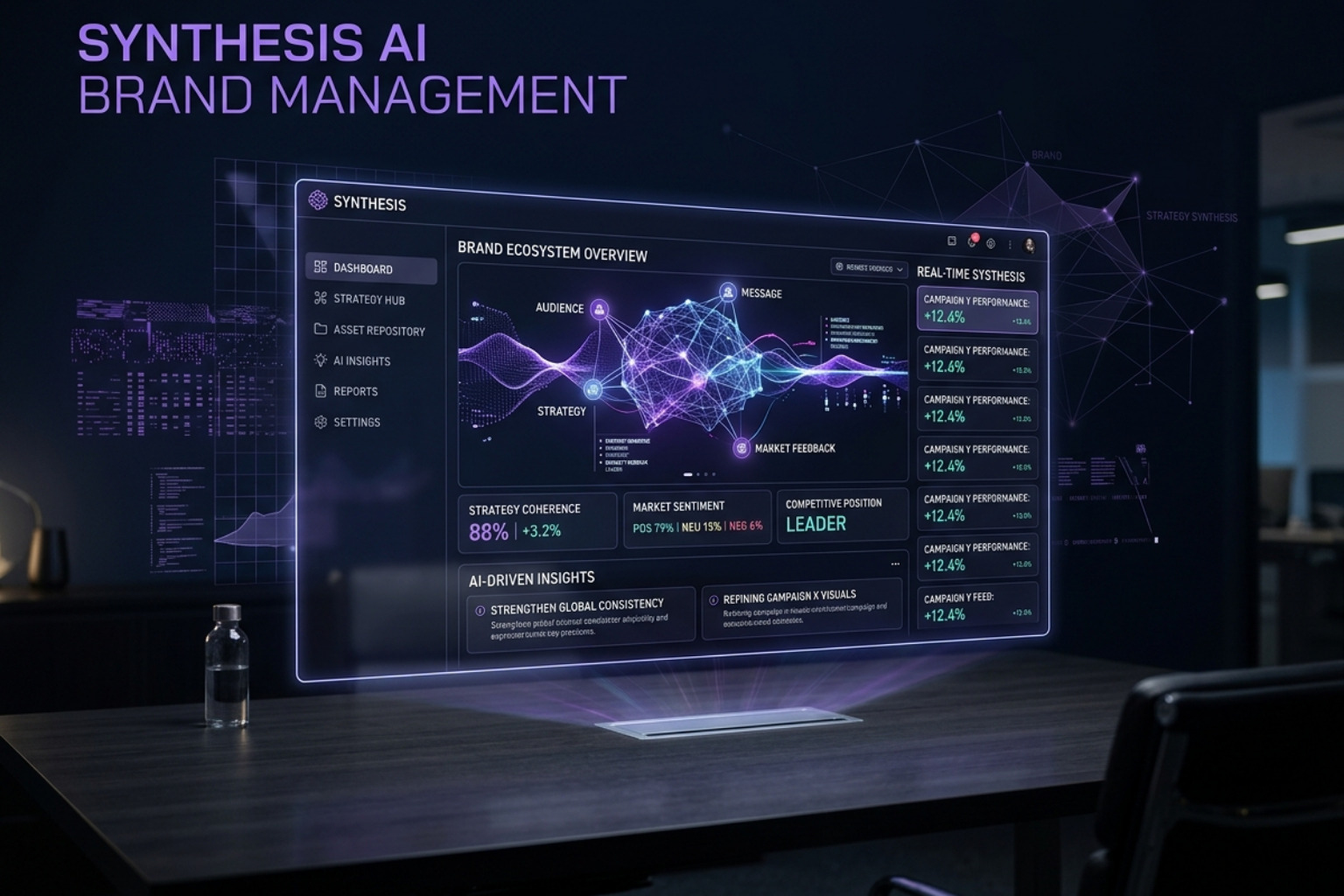 AI brand management dashboard concept - AI brand strategy AI brand management dashboard concept - AI brand strategy