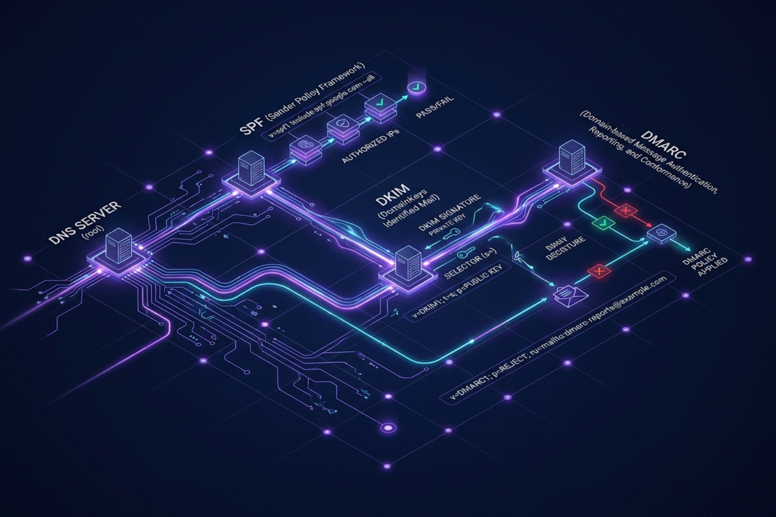 technical dns record configuration - email deliverability audit