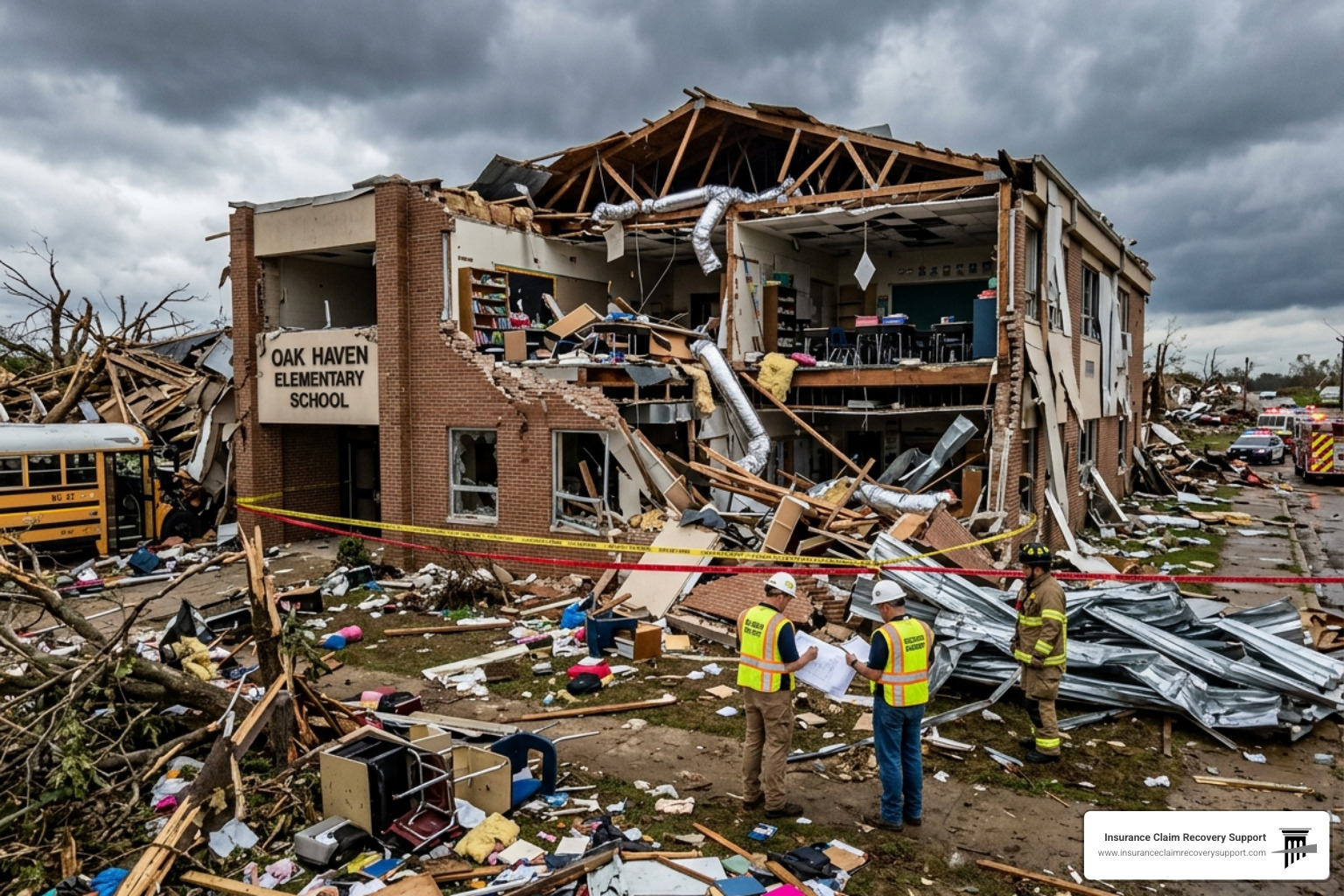 structural damage assessment of a school building after a tornado - school insurance claim tornado dispute structural damage assessment of a school building after a tornado - school insurance claim tornado dispute