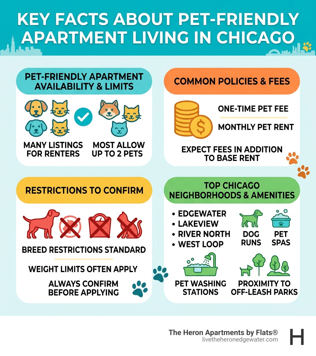 Key facts about pet-friendly apartment living in Chicago including restrictions and top neighborhoods - pet-friendly