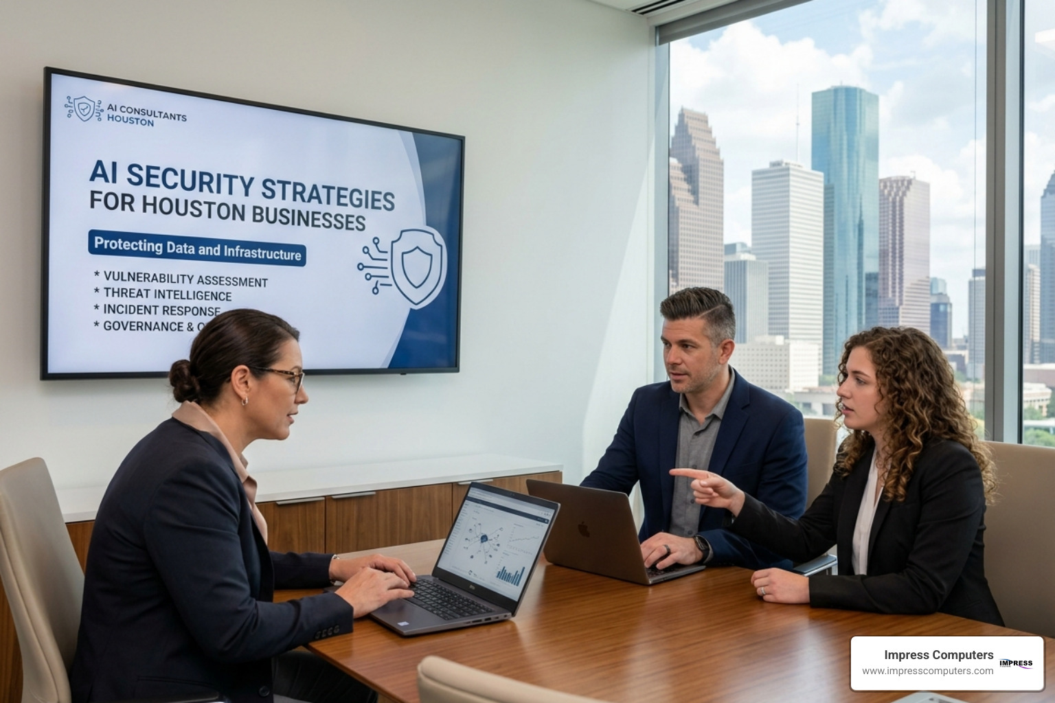 Secure data center with glowing blue lights and digital shield overlays - ai security consulting houston Secure data center with glowing blue lights and digital shield overlays - ai security consulting houston
