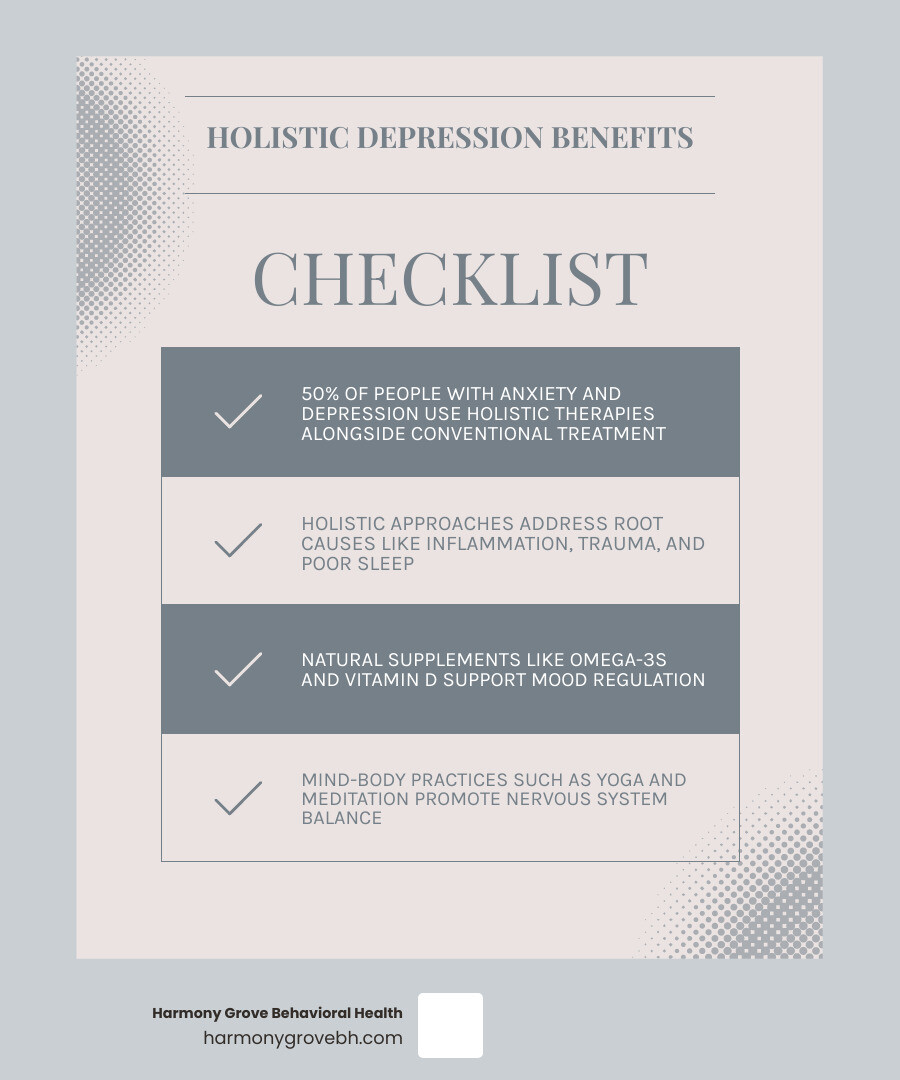 Five pillars of holistic mental wellness: body, mind, spirit, social connection, environment - holistic depression treatment Five pillars of holistic mental wellness: body, mind, spirit, social connection, environment - holistic depression treatment