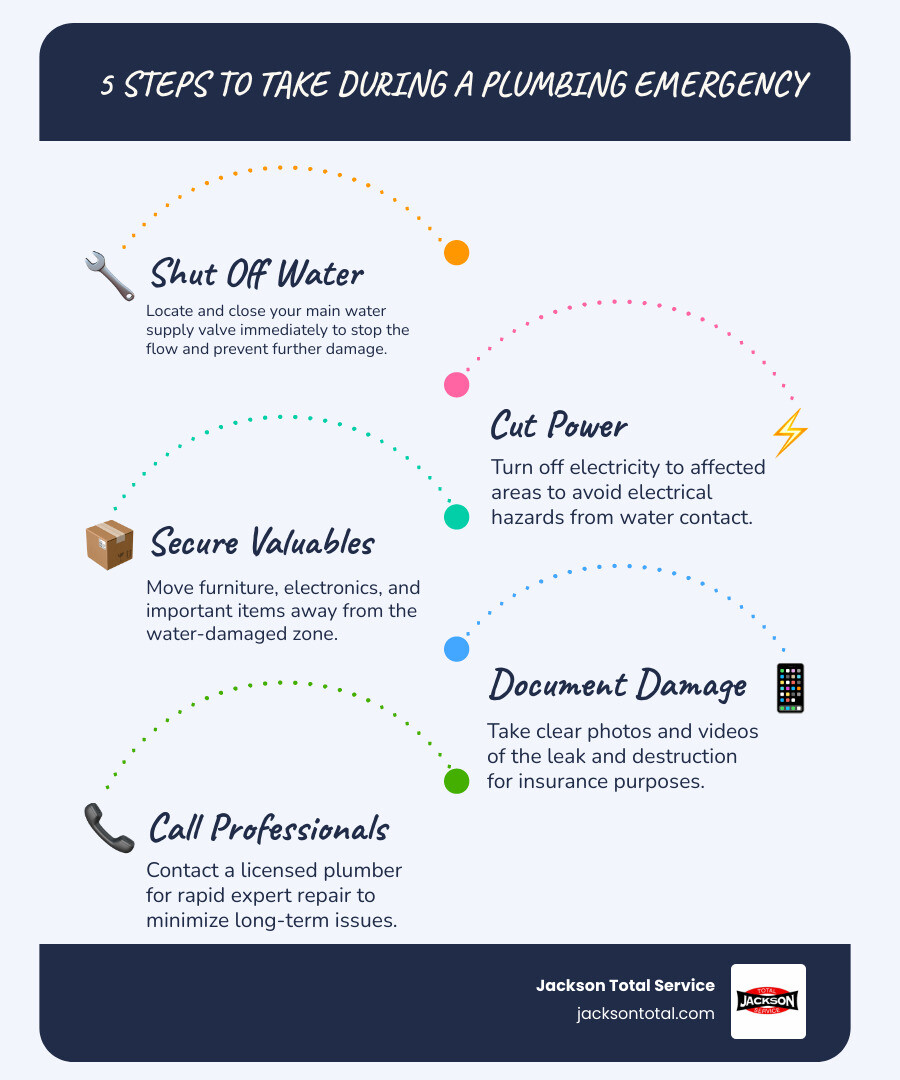 5 steps to take during a plumbing emergency in Fort Myers Beach FL - emergency leak repair in fort myers beach, fl