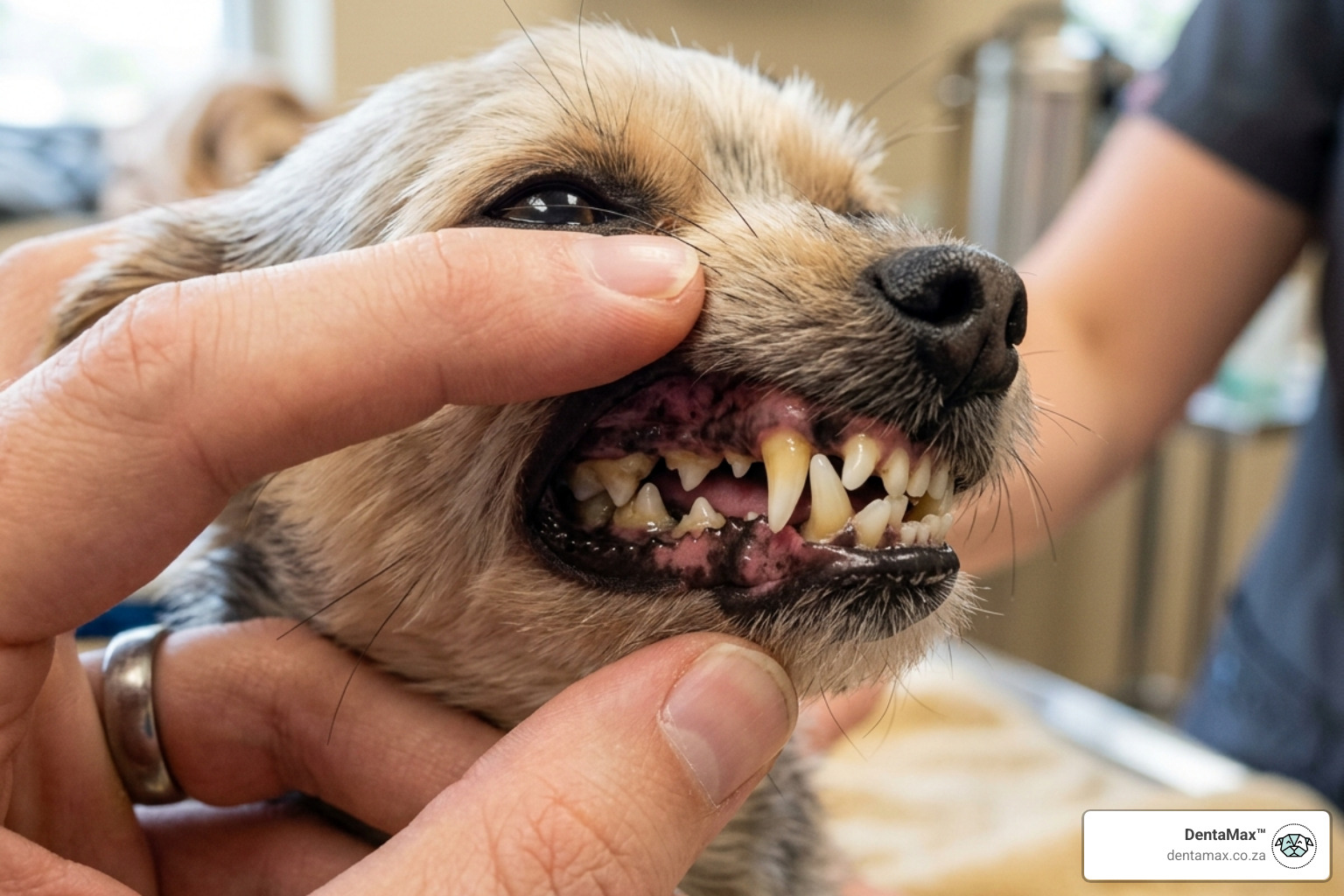 overcrowded teeth in a small breed dog jaw - canine periodontitis risk factors