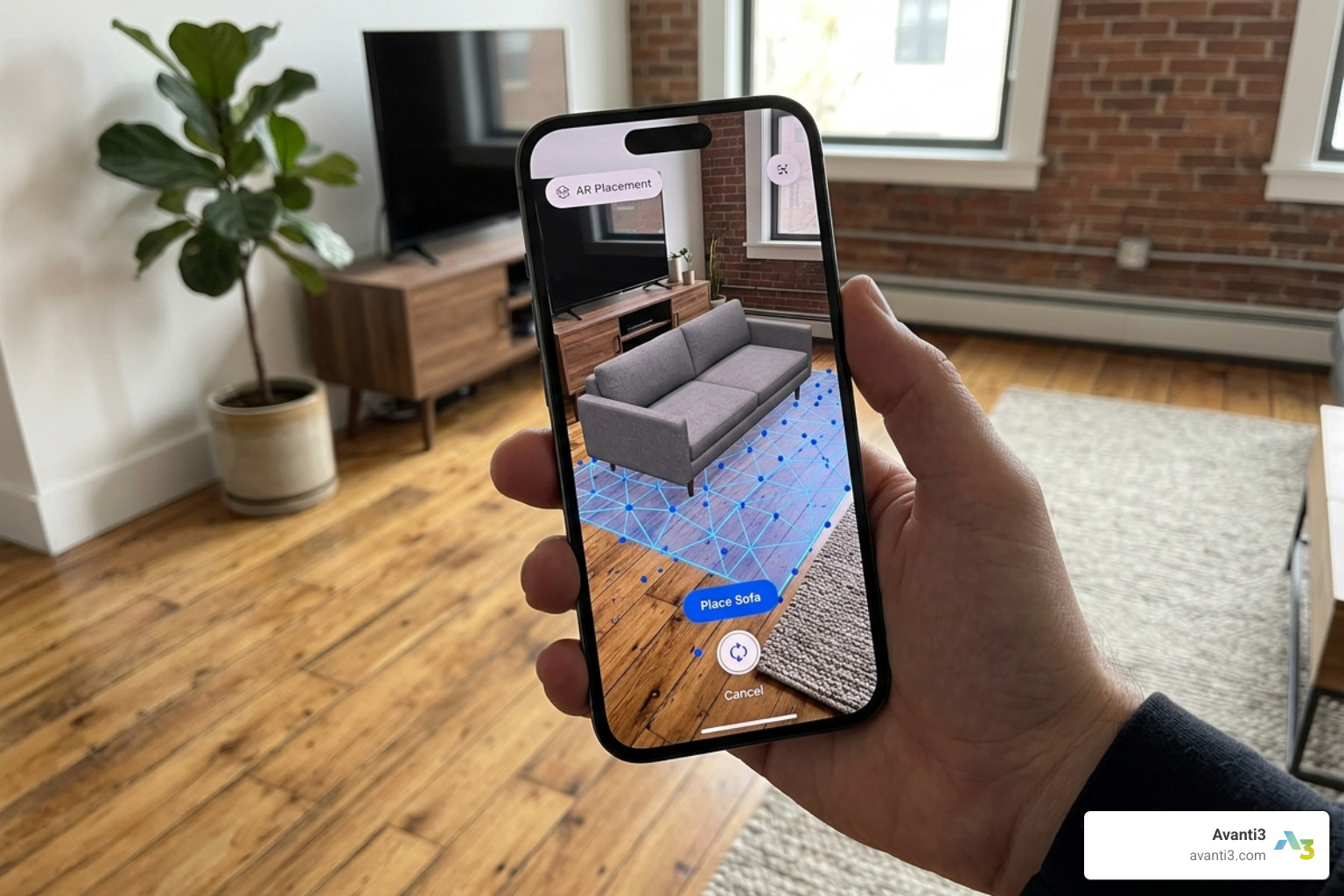 surface detection technology in action - augmented reality product visualization