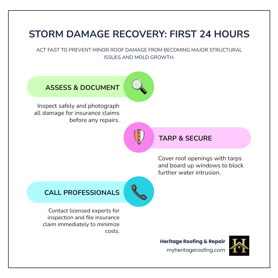 Storm damage repair NWA: 5-step recovery process from assessment to full roof restoration - Storm damage repair NWA