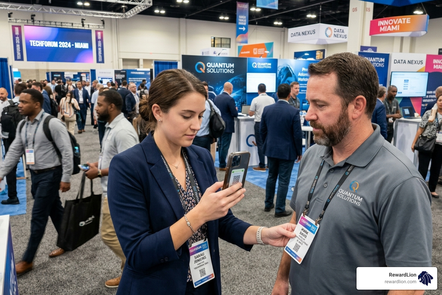 Mobile lead scanning at a trade show using a smartphone camera - lead capture software