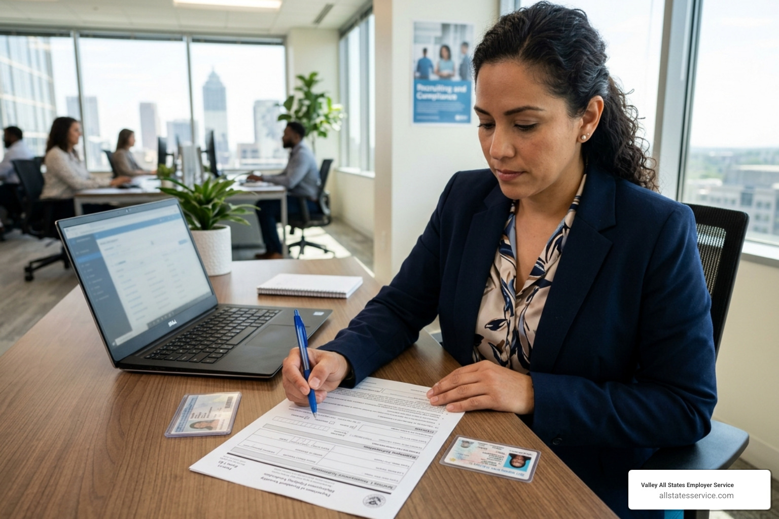 Professional completing Section 1 of Form I-9 - complete your i-9 employment authorization form