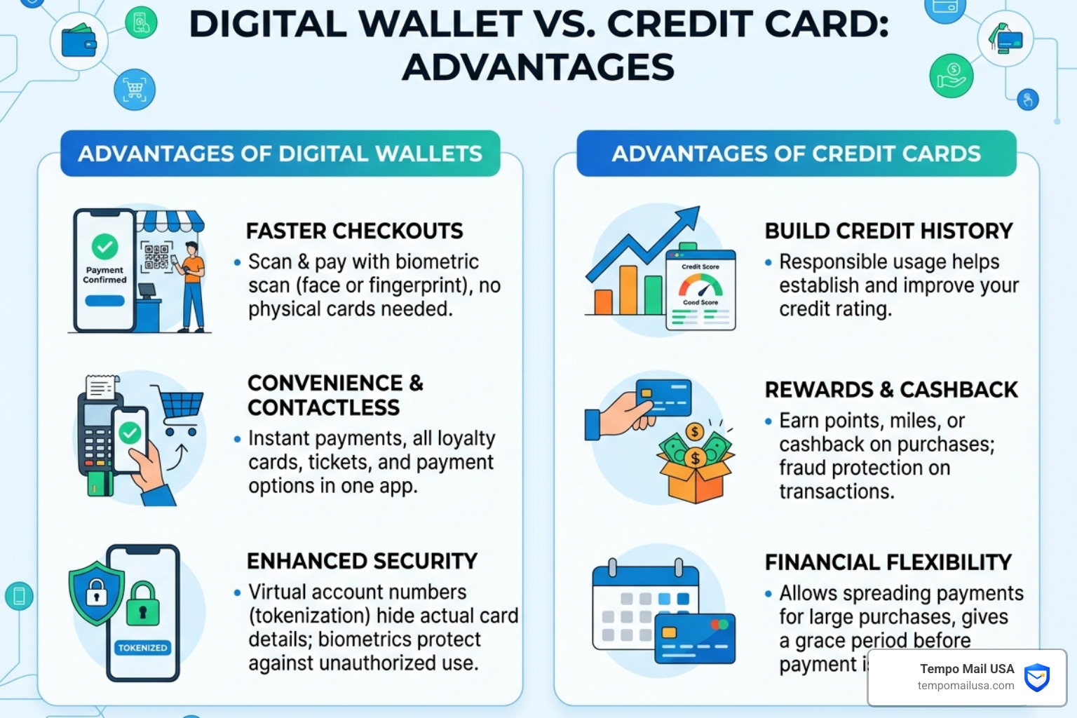 Secure digital vault with glowing blue data shield - advantages of digital wallet vs credit card Secure digital vault with glowing blue data shield - advantages of digital wallet vs credit card