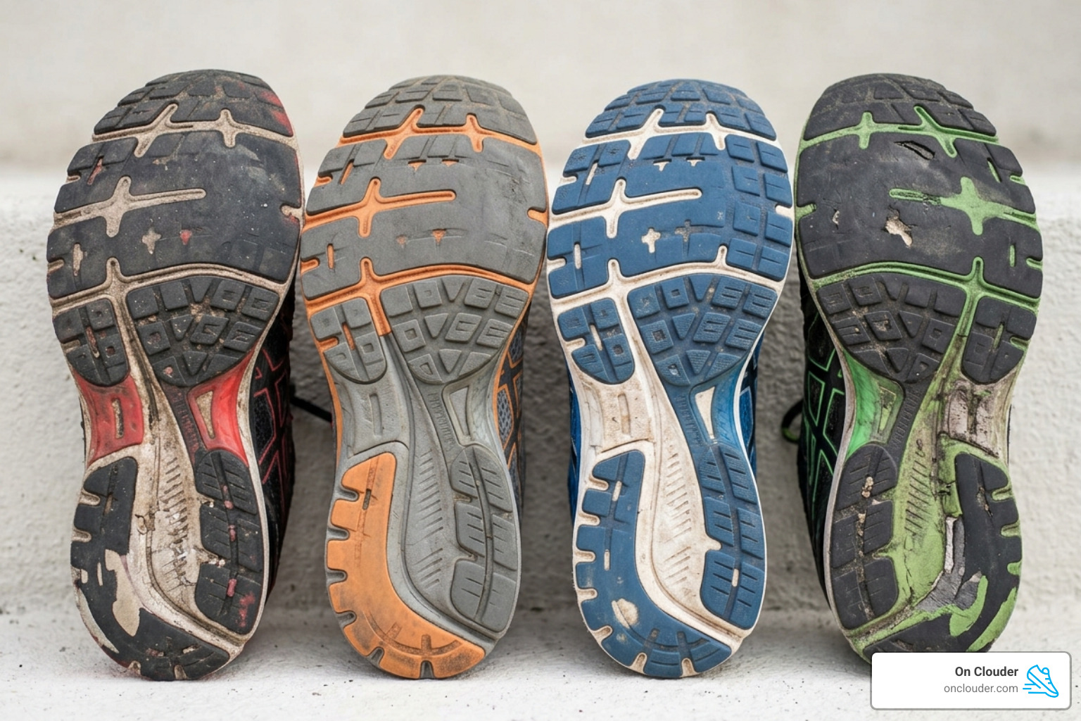 shoe outsole wear patterns - best cushioned running shoes for walking
