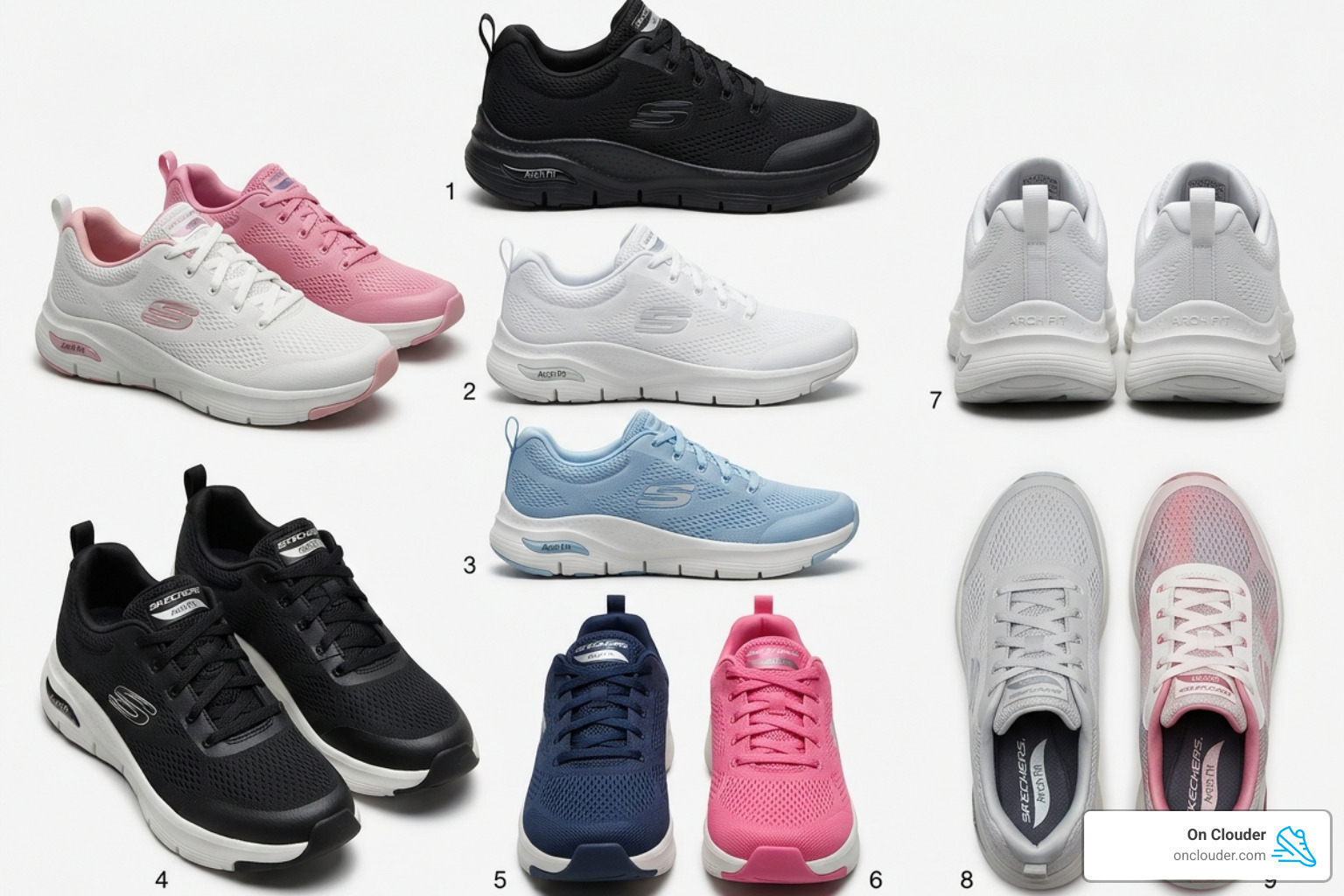 Skechers Arch Fit sneakers in various colors and styles - arch fit shoes Skechers Arch Fit sneakers in various colors and styles - arch fit shoes