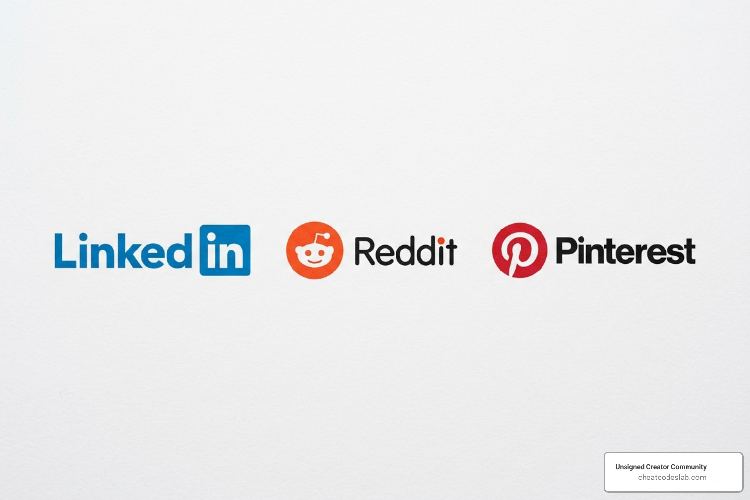 High-authority website logos including LinkedIn, Reddit, and Pinterest - best free backlinks for seo