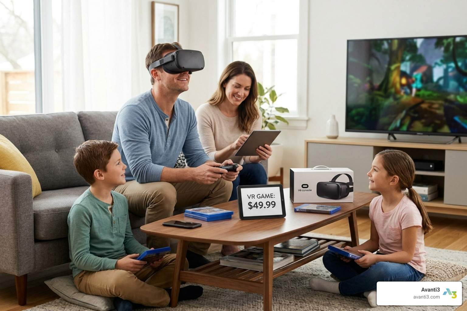 digital VR storefront interface - price of virtual reality game