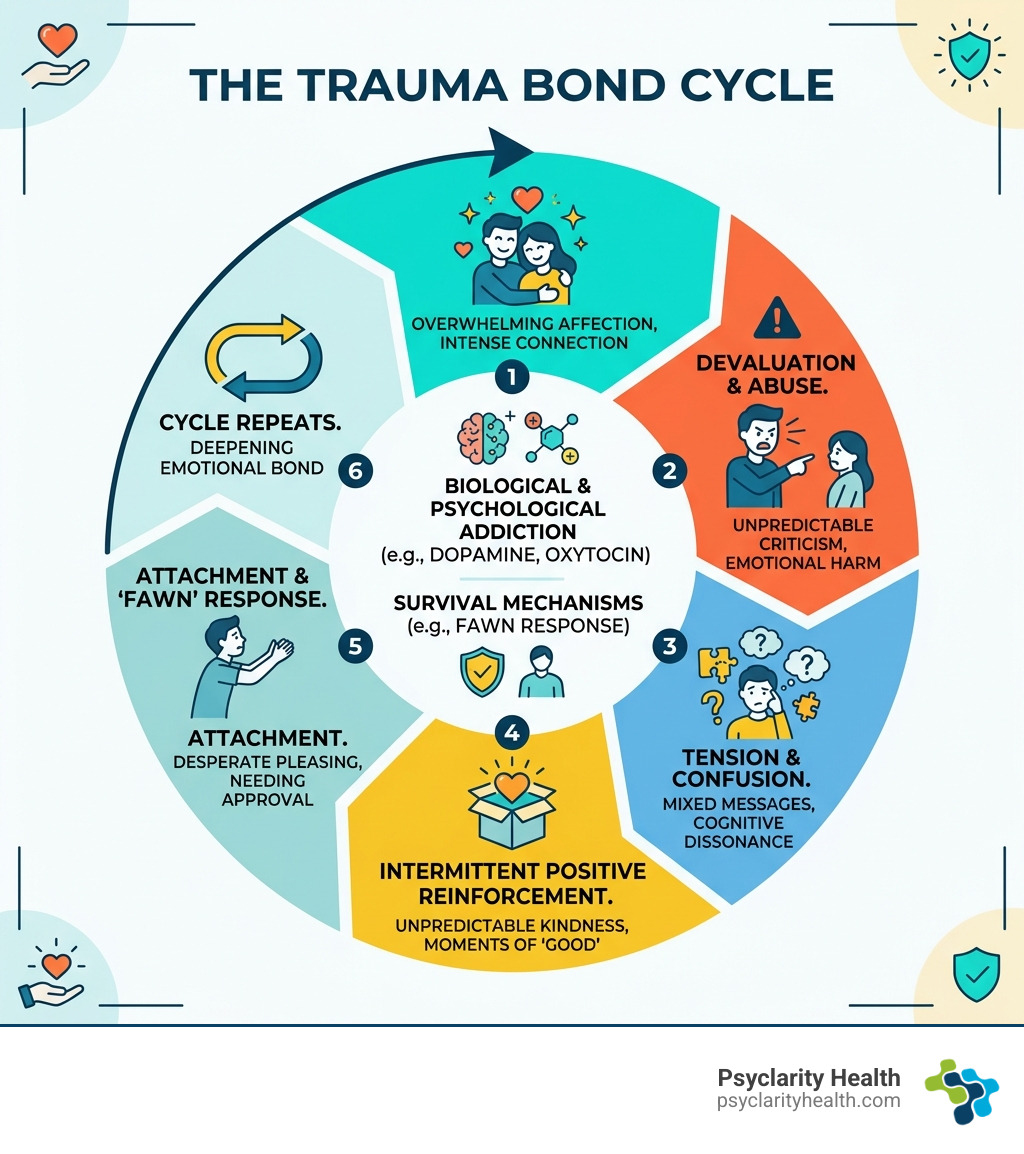 Trauma Bond Cycle Infographic - why is trauma bond so hard to break infographic 