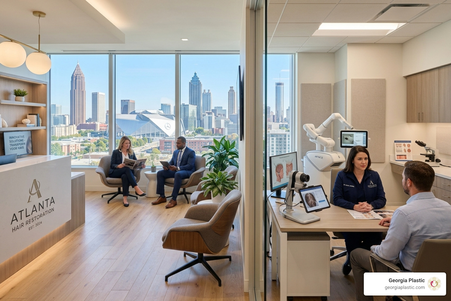 Modern Atlanta hair restoration clinic facility - best hair transplant surgeon atlanta Modern Atlanta hair restoration clinic facility - best hair transplant surgeon atlanta