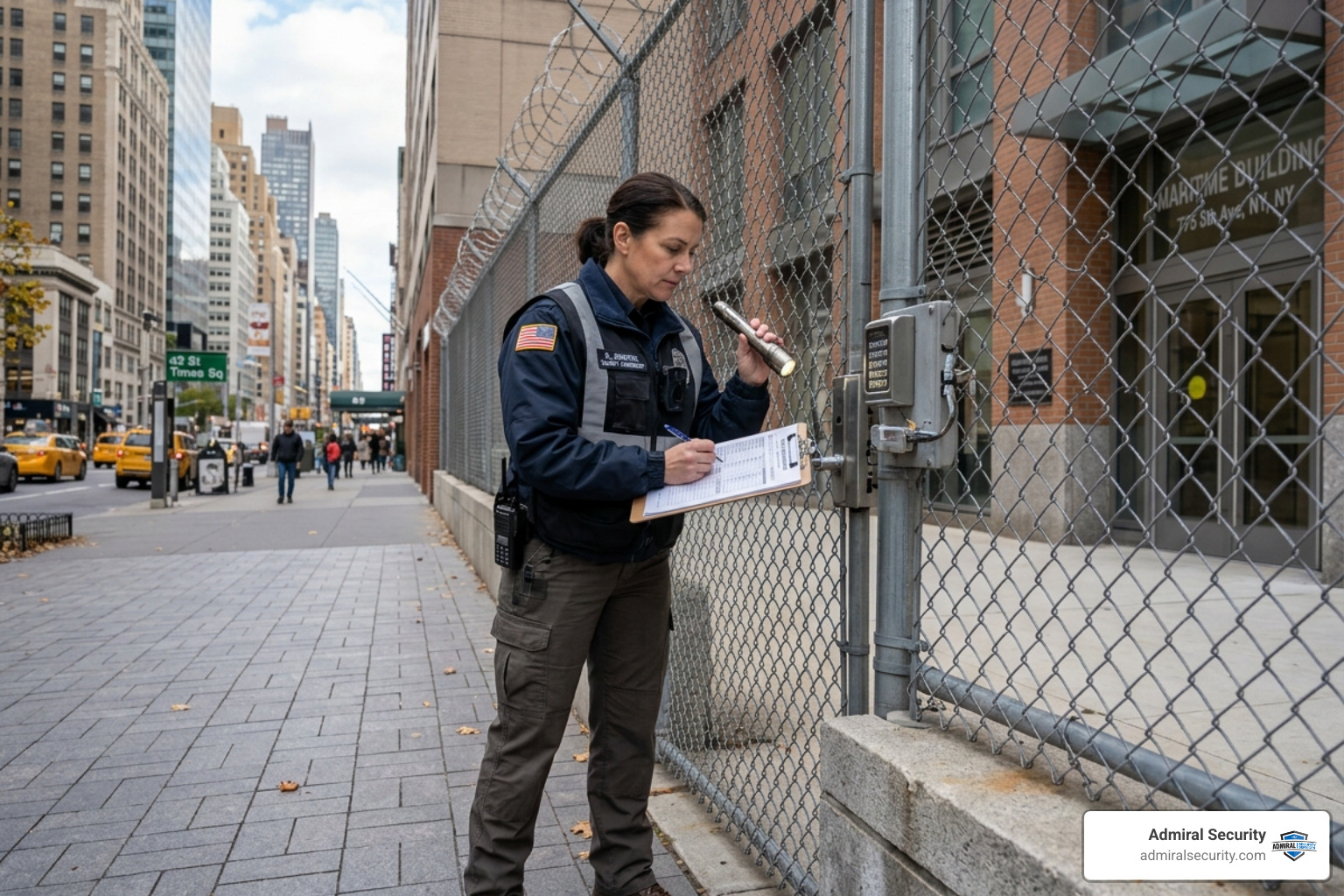 security expert performing a site risk assessment - hire security company