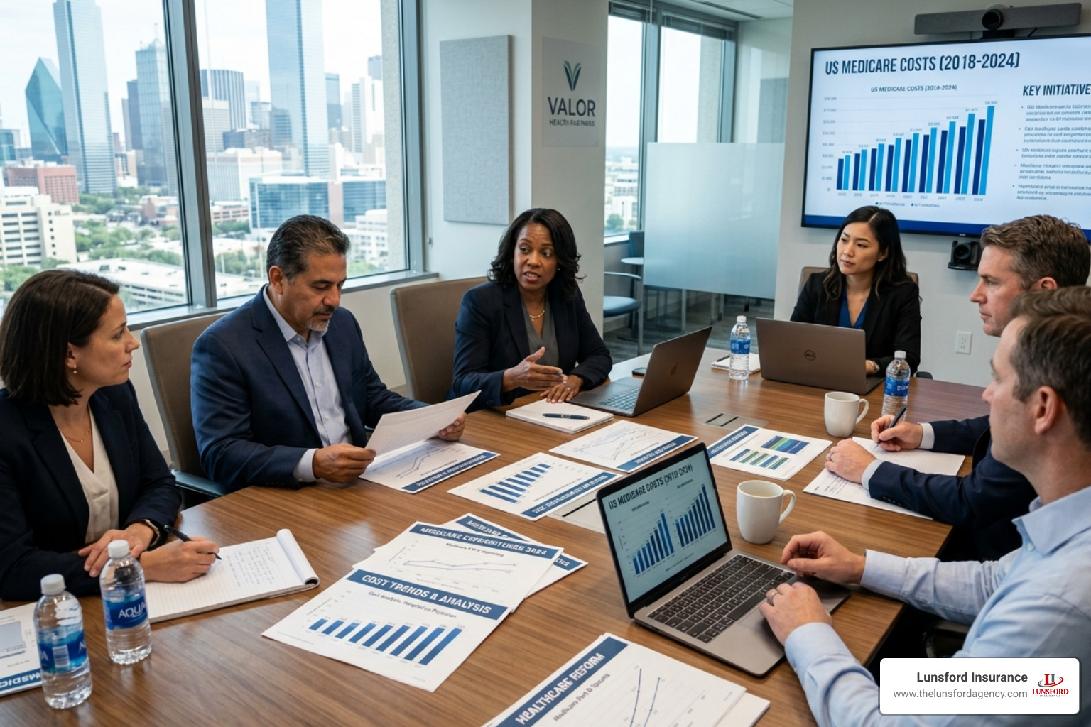 Medical professionals in a meeting discussing Medicare costs - supplemental health insurance ohio