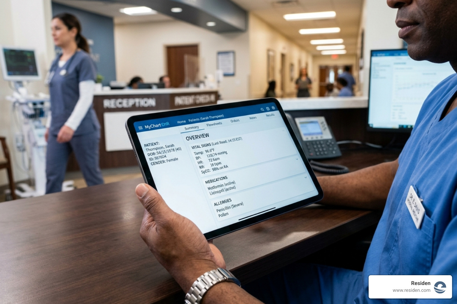 streamlined digital EHR interface on a tablet - How to Work 3 Days a Week as a Doctor (Without Cutting Income)