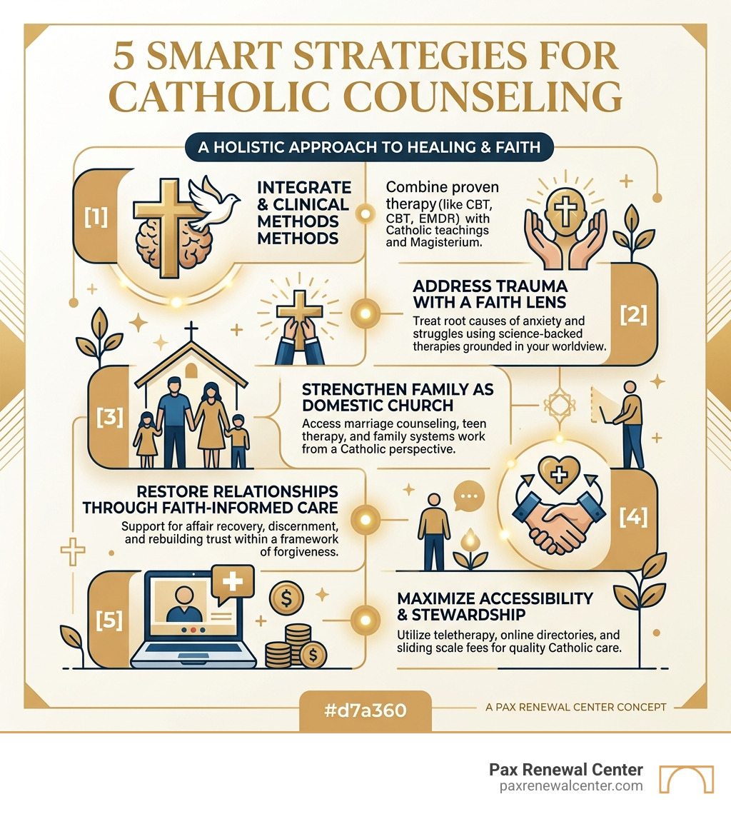 5 smart strategies for Catholic counseling infographic overview - catholic counseling infographic 