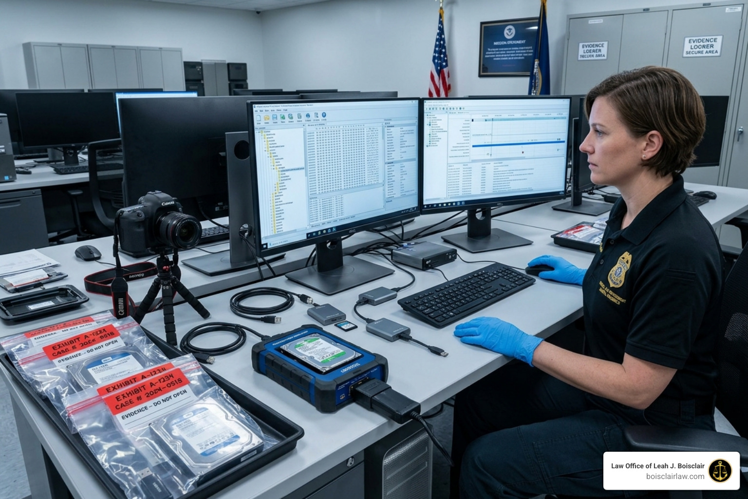 Digital forensics equipment used in child pornography investigations - Child pornography charges lawyer