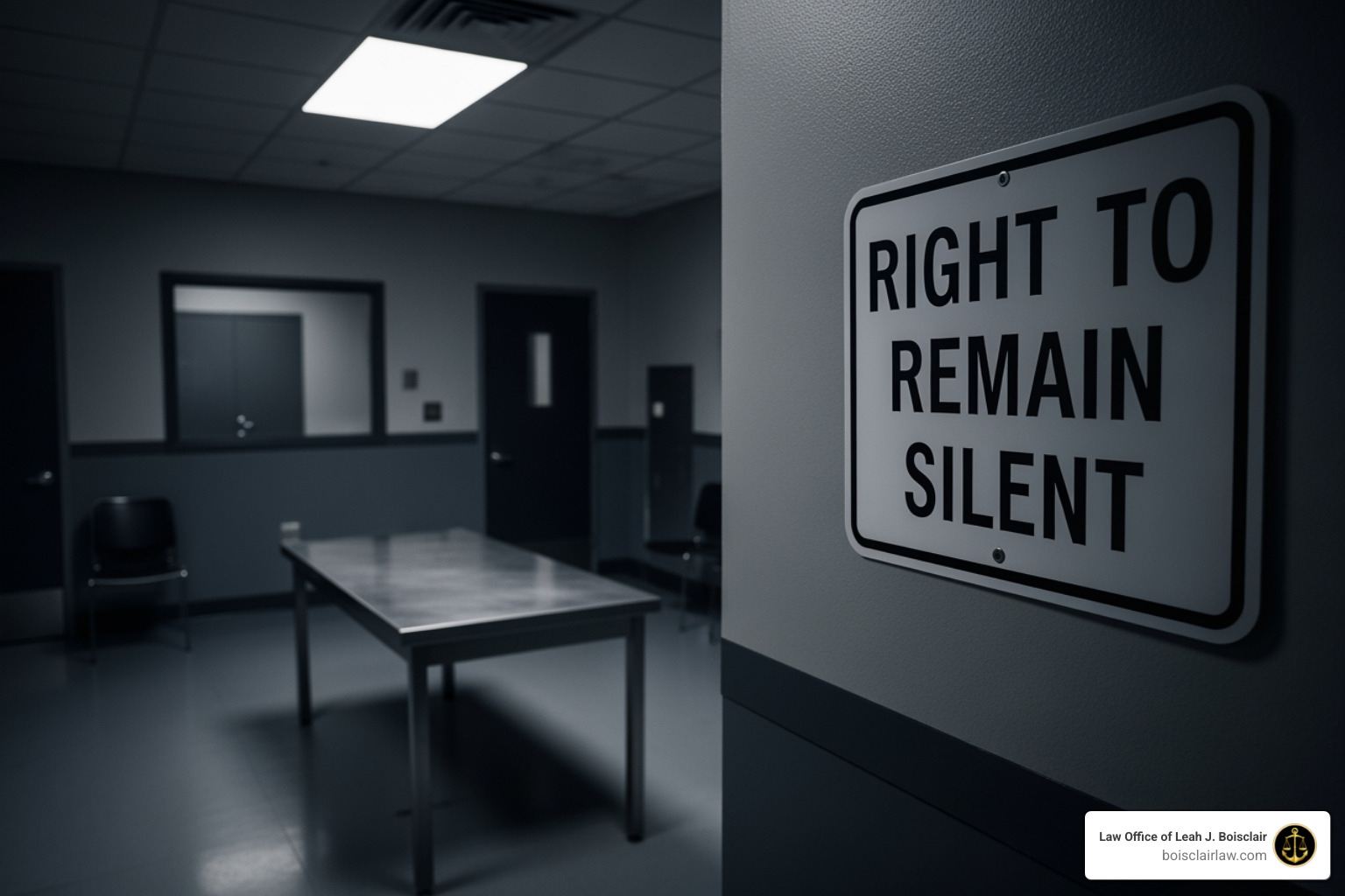 Right to remain silent sign in a police station setting - how to win a molestation case