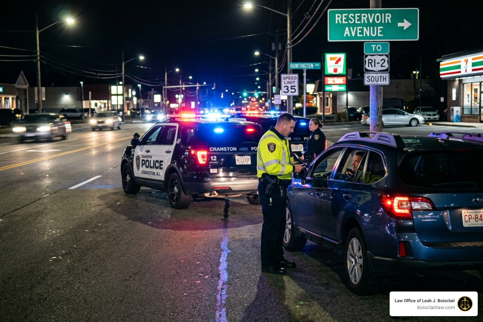 Cranston police enforcement on Reservoir Avenue - dui lawyer cranston