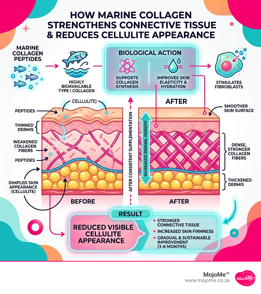 How marine collagen peptides strengthen connective tissue and reduce cellulite appearance - marine collagen for cellulite