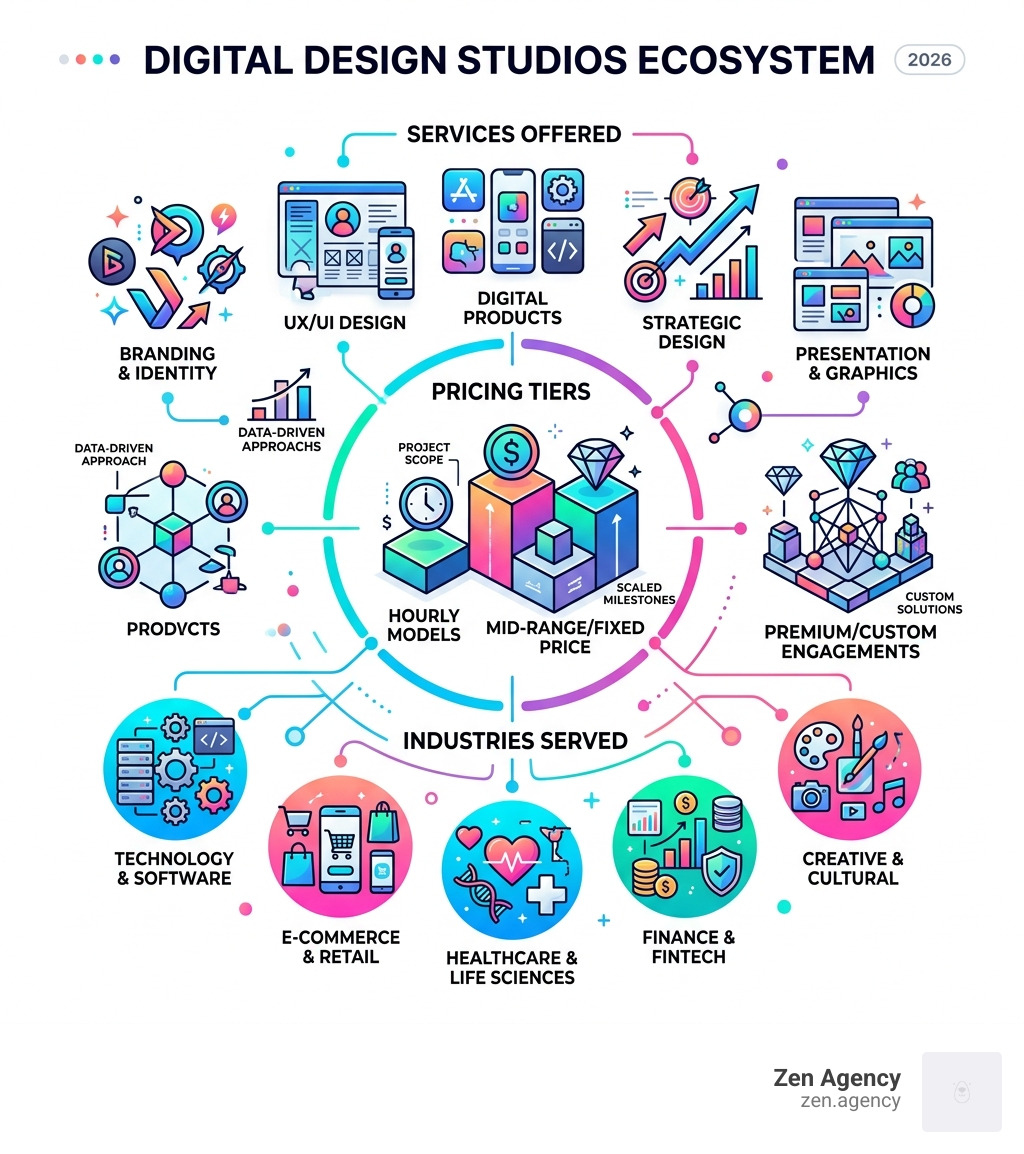 Top digital design studios ecosystem: services, pricing tiers, and industries served in 2026 - digital design studios Top digital design studios ecosystem: services, pricing tiers, and industries served in 2026 - digital design studios