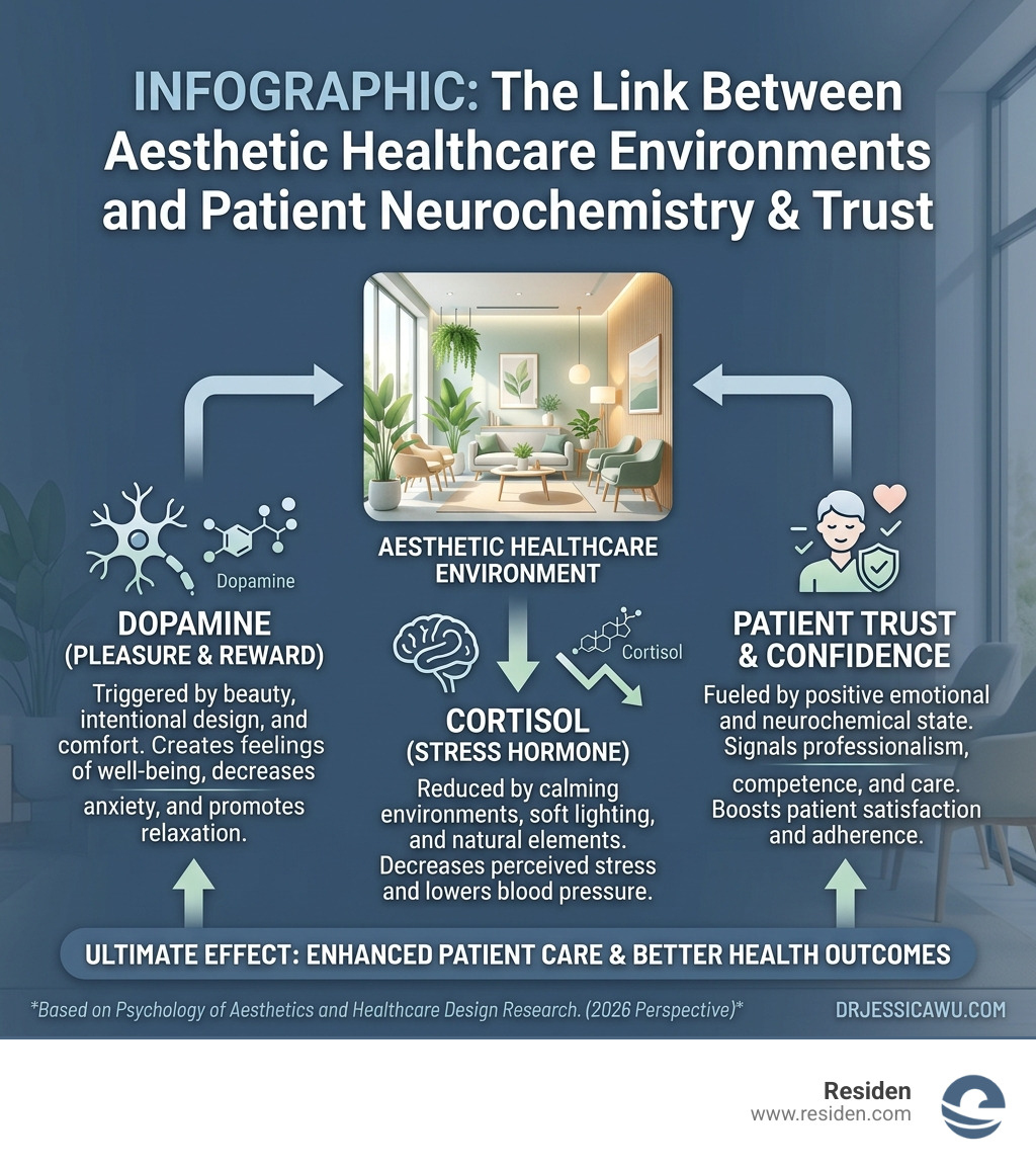 Infographic: The link between aesthetic healthcare environments and patient dopamine, cortisol, and trust - How Aesthetic Infographic: The link between aesthetic healthcare environments and patient dopamine, cortisol, and trust - How Aesthetic