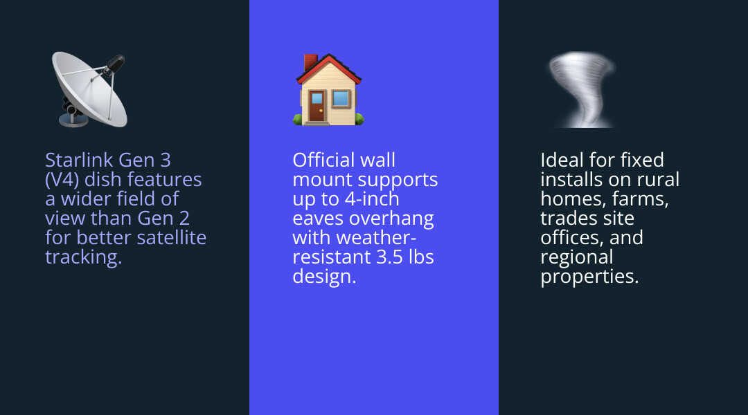 Infographic comparing Starlink Gen 3 vs Gen 2 field of view and mounting requirements - starlink wall mount gen 3 Infographic comparing Starlink Gen 3 vs Gen 2 field of view and mounting requirements - starlink wall mount gen 3