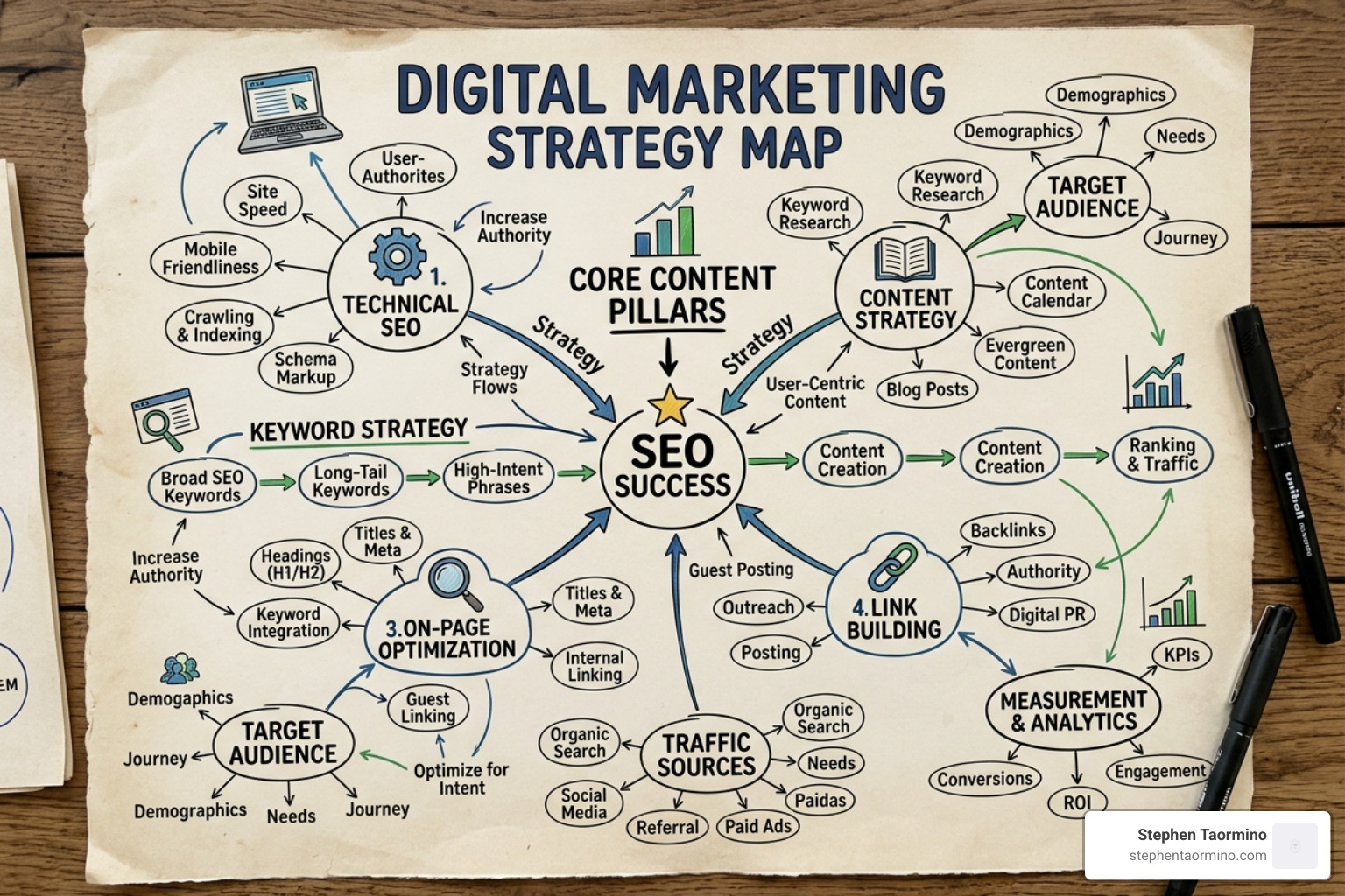 SEO and content strategy map - Digital marketing solutions SEO and content strategy map - Digital marketing solutions