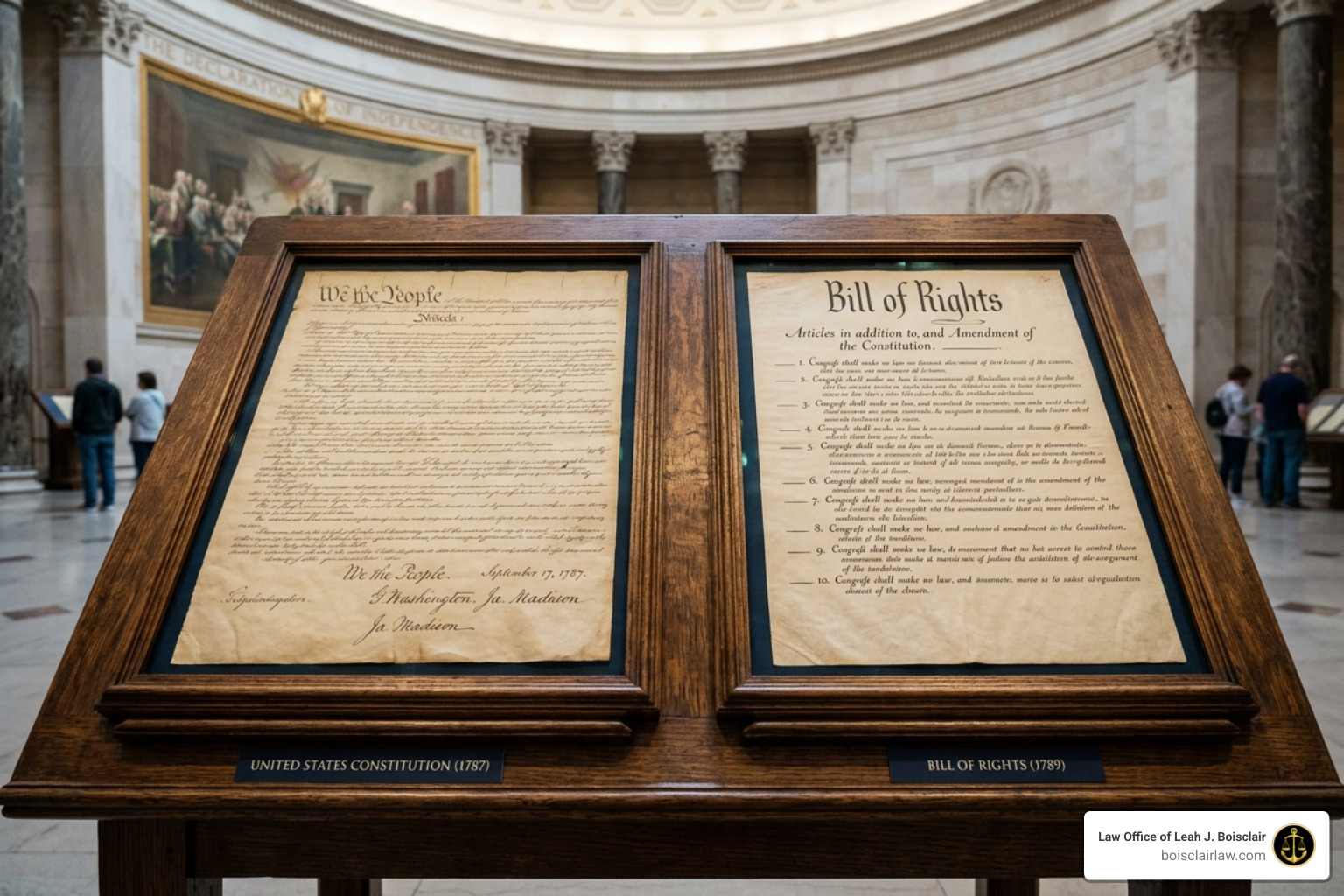 The U.S. Constitution and Bill of Rights documents - Speedy trial rights