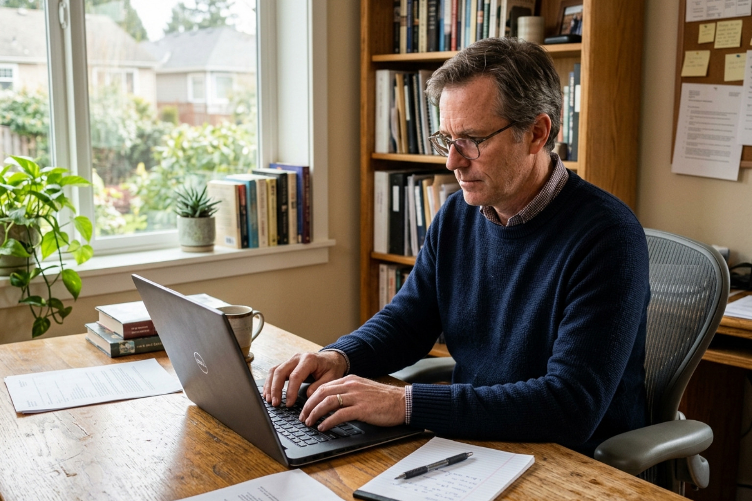 professional responding to a review on a laptop - local search results professional responding to a review on a laptop - local search results