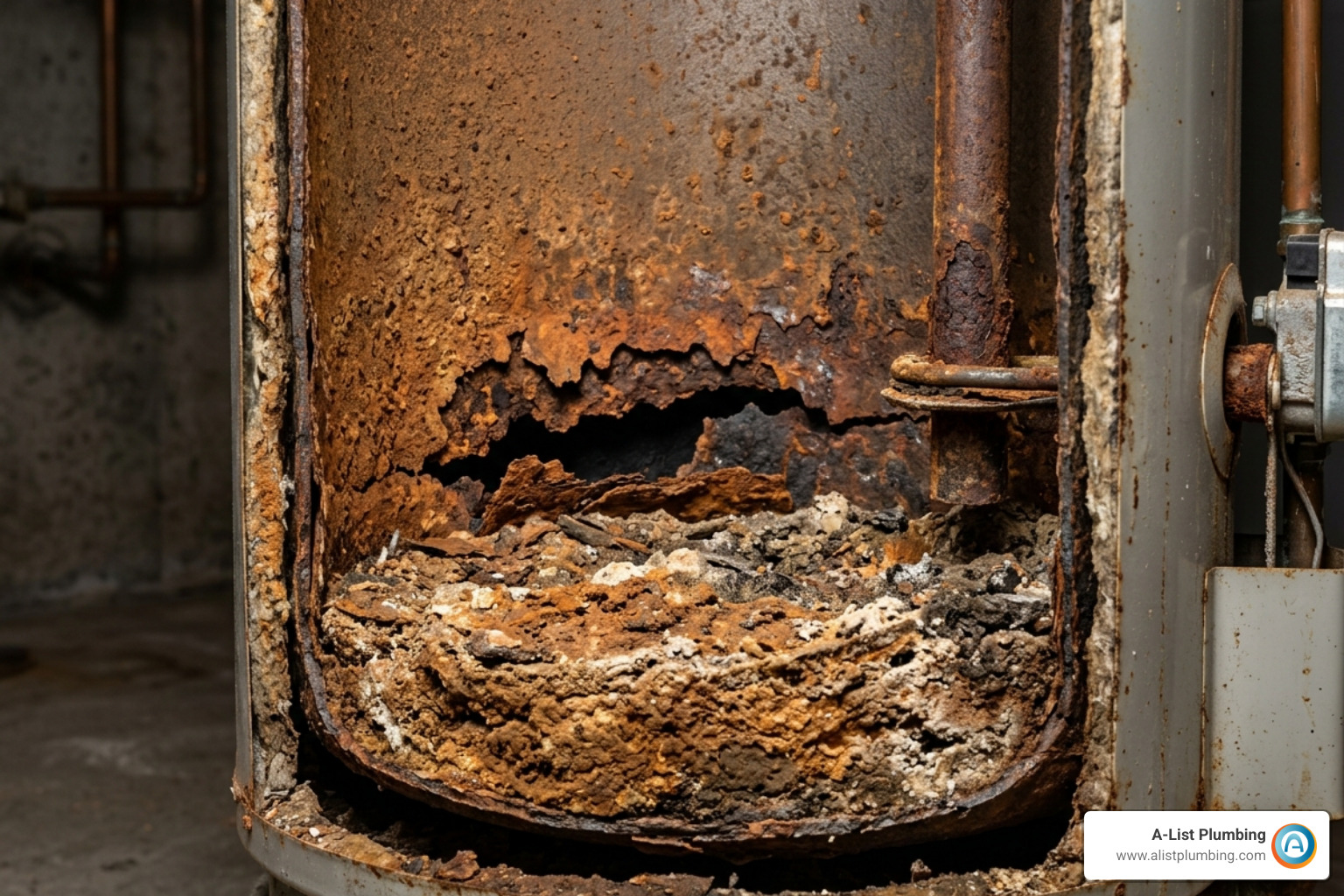 Internal tank corrosion and sediment buildup leading to wall thinning - fix water tank leak Internal tank corrosion and sediment buildup leading to wall thinning - fix water tank leak
